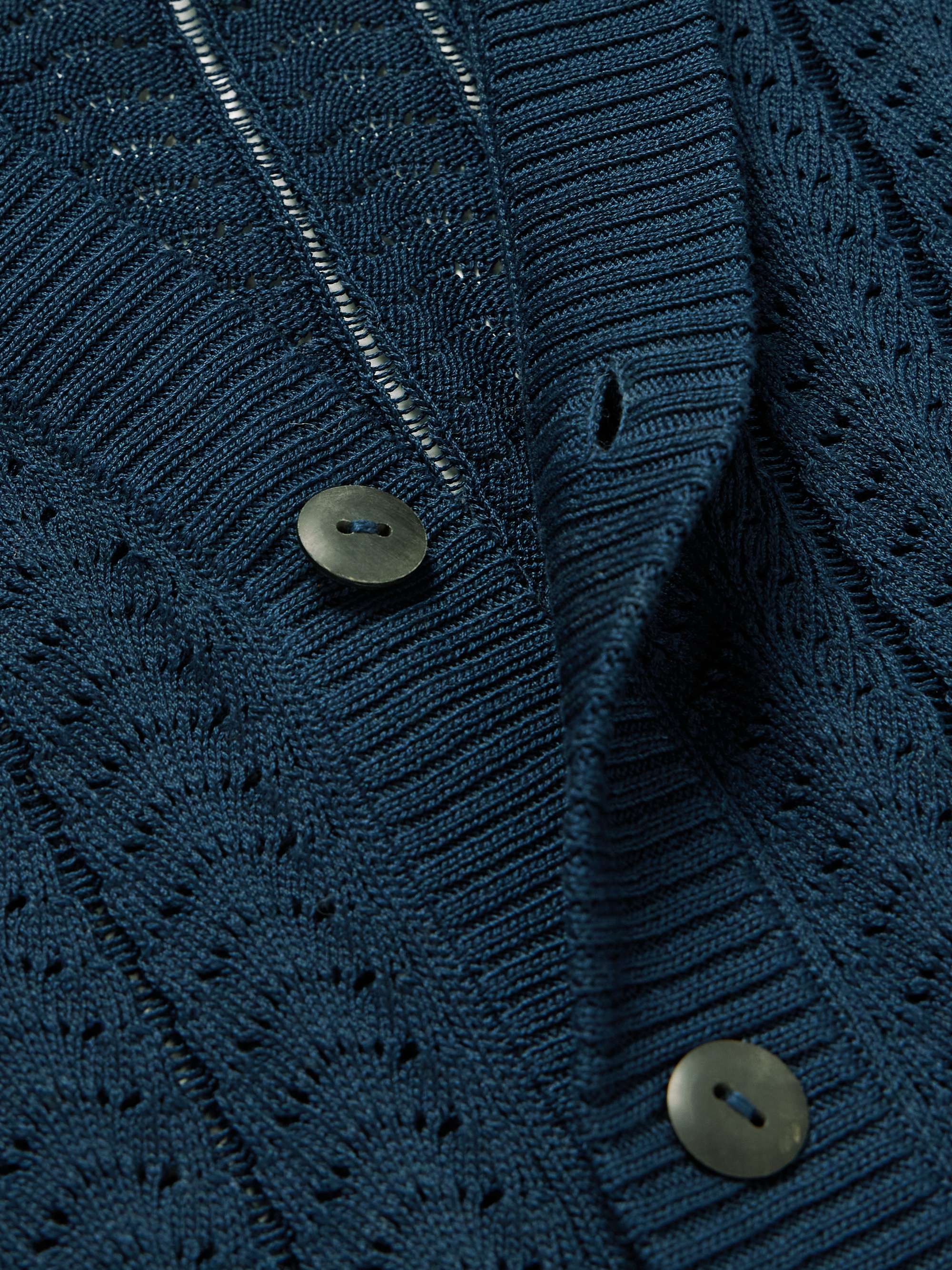 CORRIDOR Crocheted Pima Cotton Cardigan