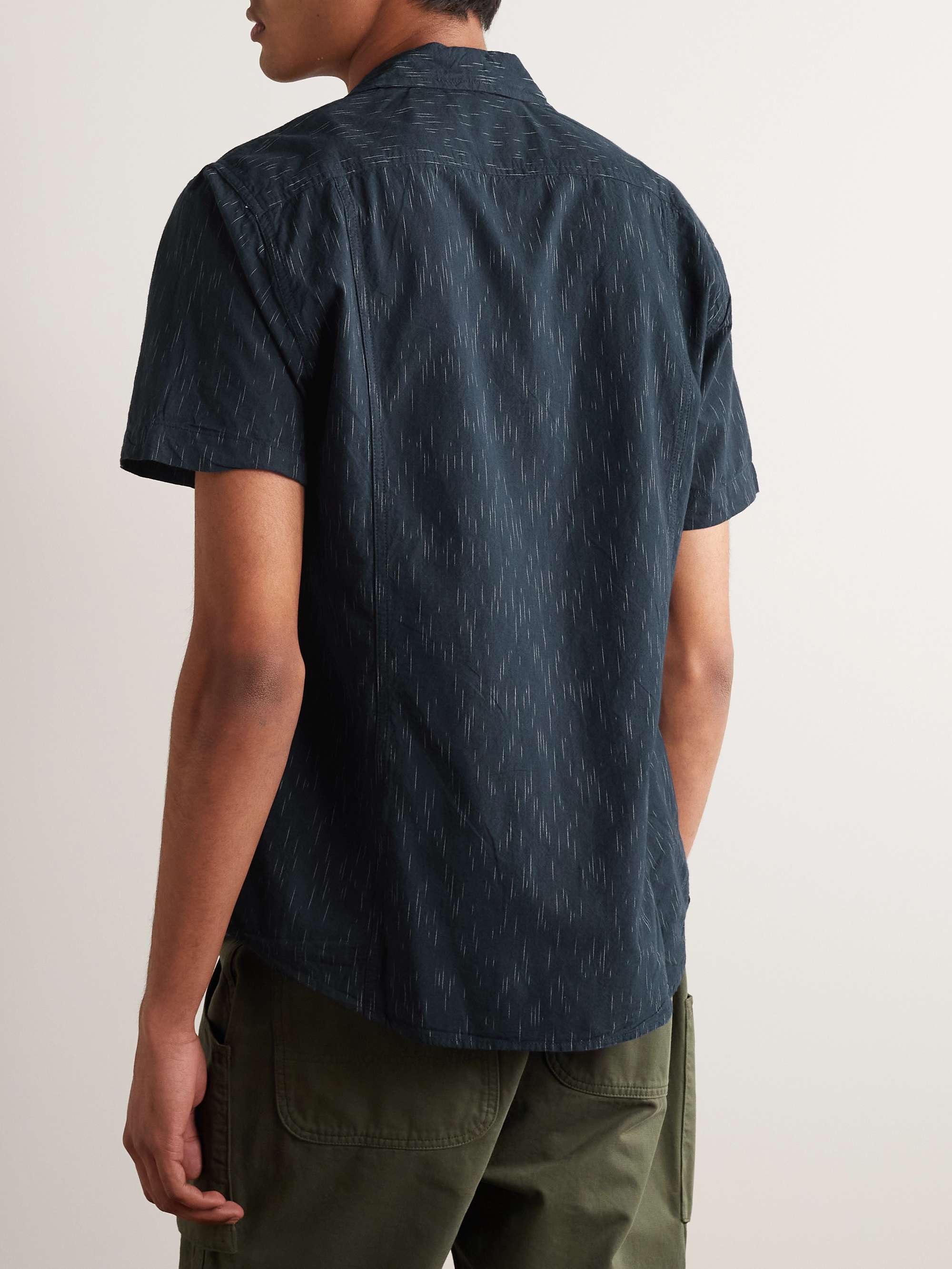 CORRIDOR Camp-Collar Cotton-Jacquard Shirt
