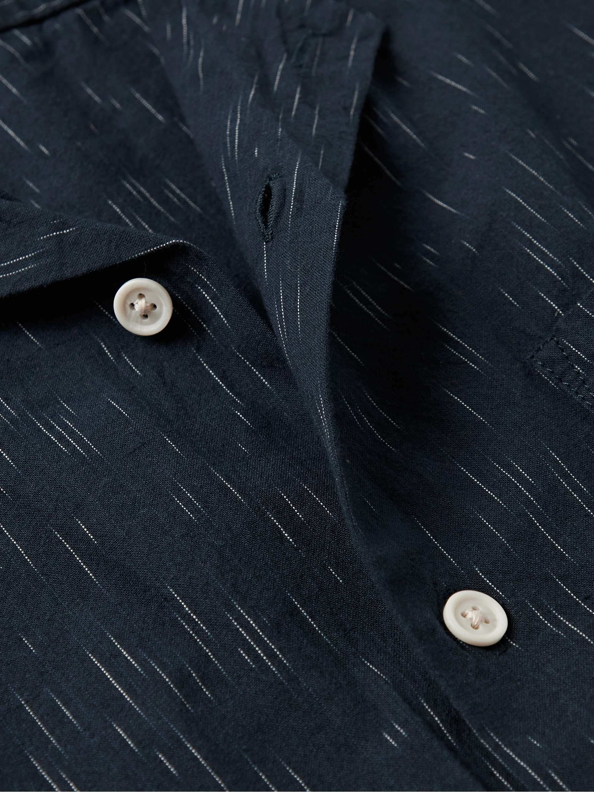 CORRIDOR Camp-Collar Cotton-Jacquard Shirt