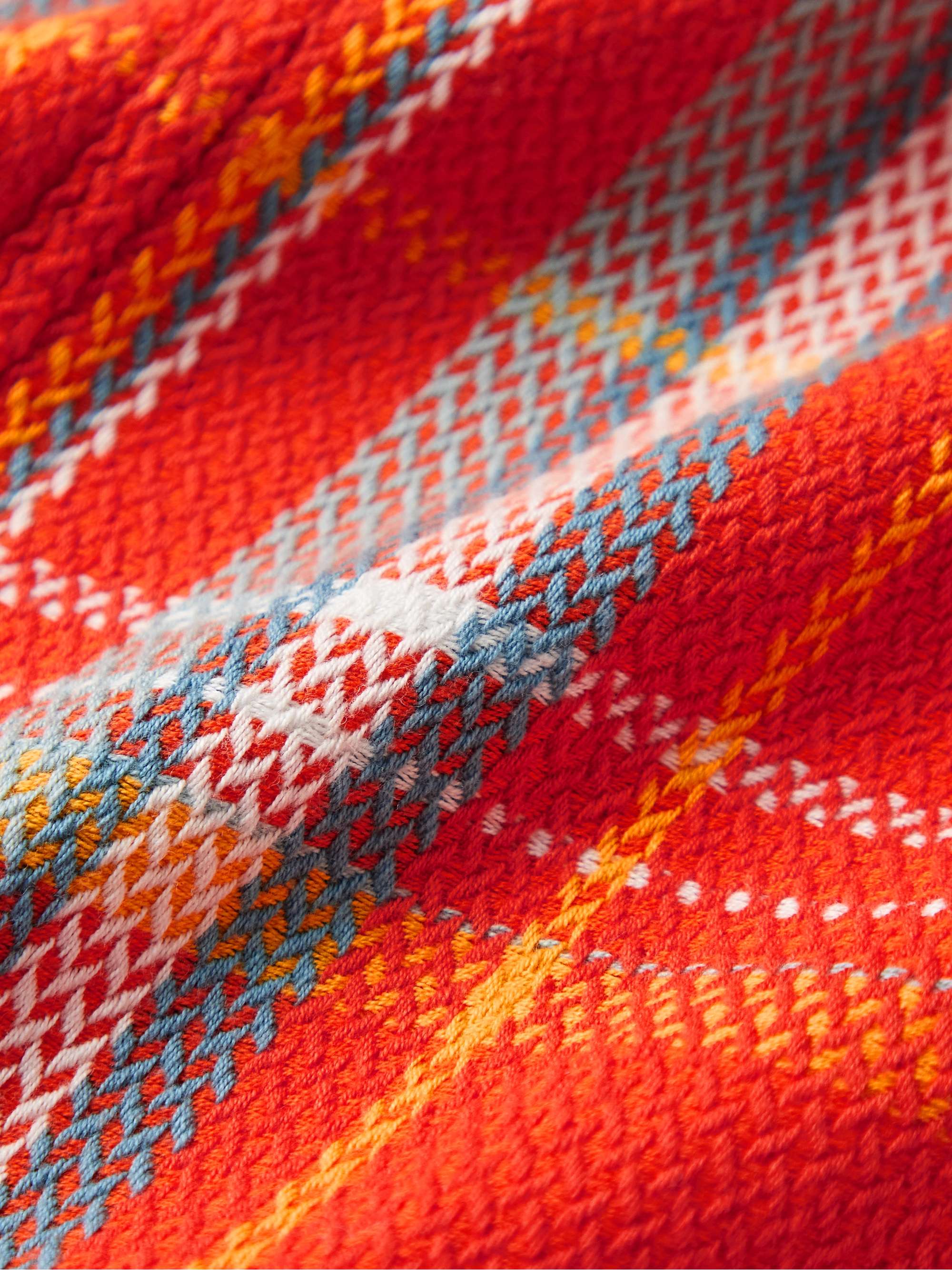 CORRIDOR Camp-Collar Checked Cotton Shirt