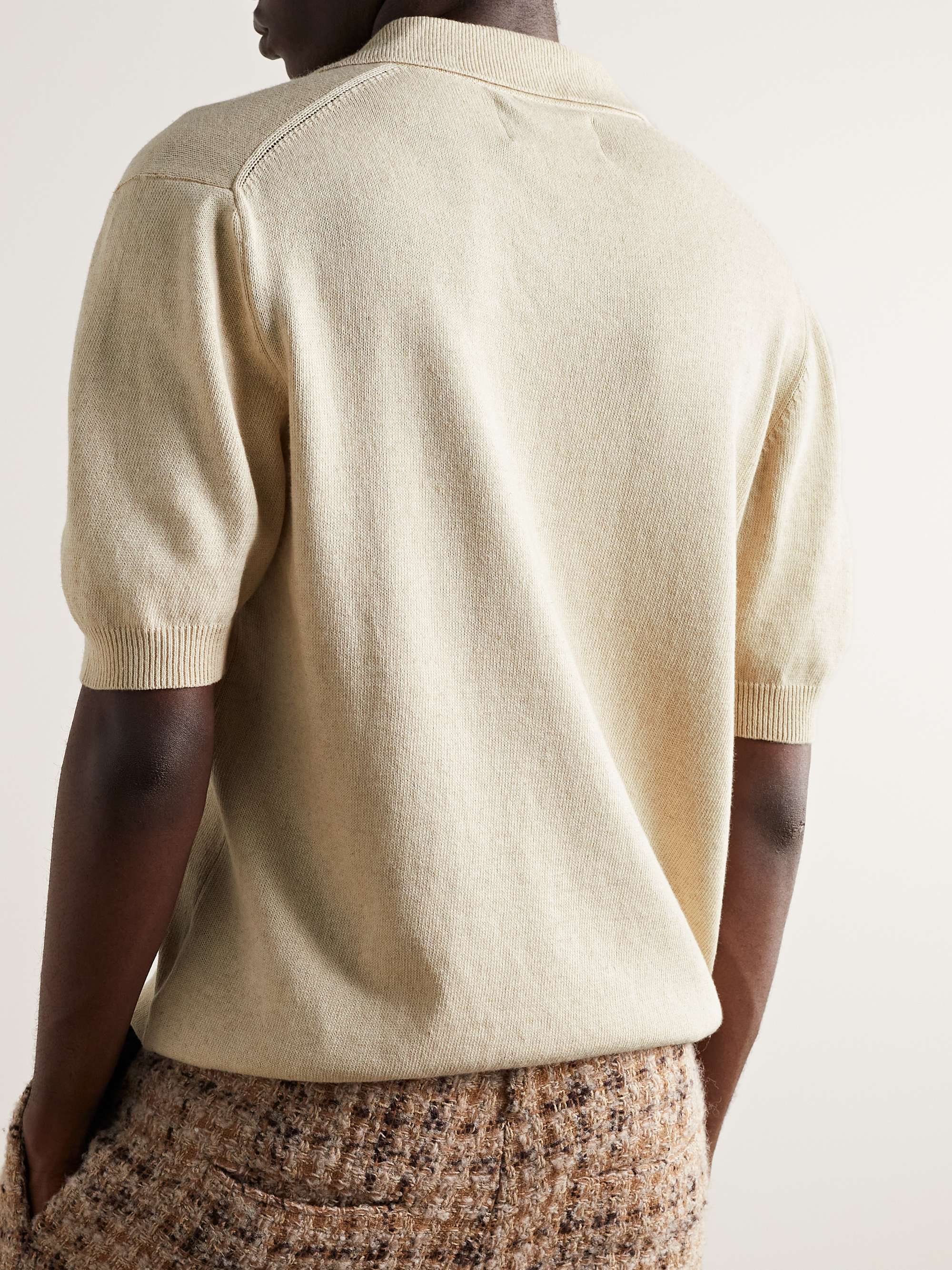 CORRIDOR Cotton and Linen-Blend Polo Shirt