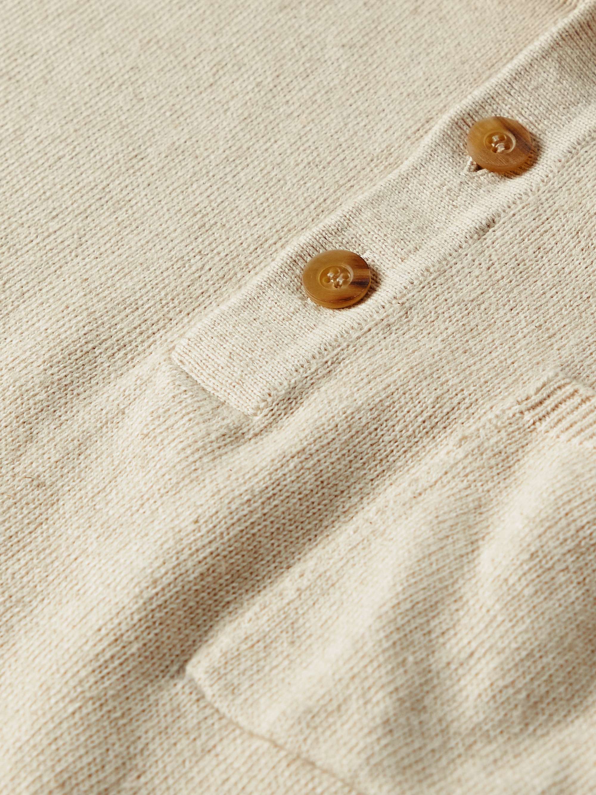 CORRIDOR Cotton and Linen-Blend Polo Shirt