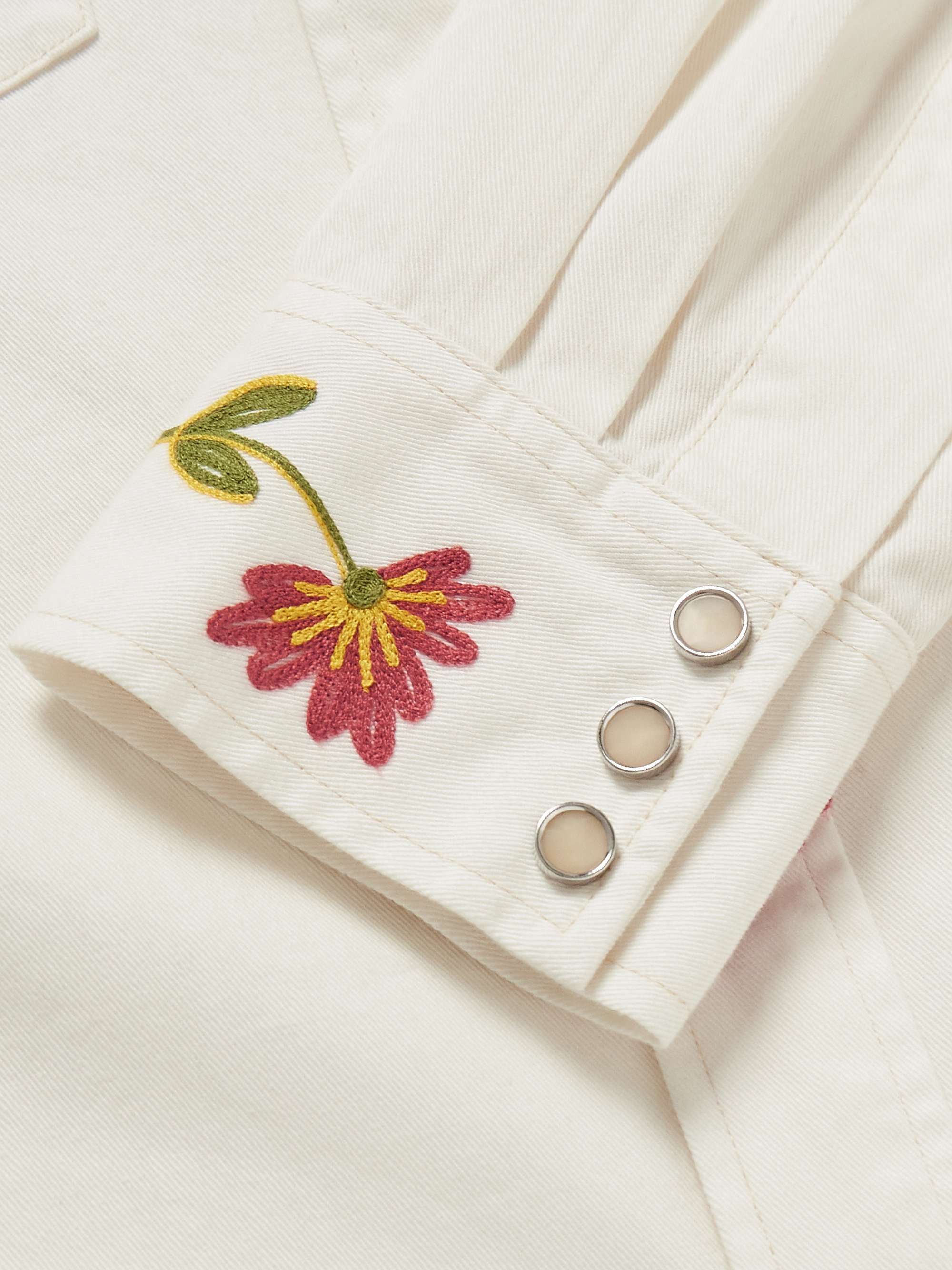 RRL Embroidered Denim Western Shirt