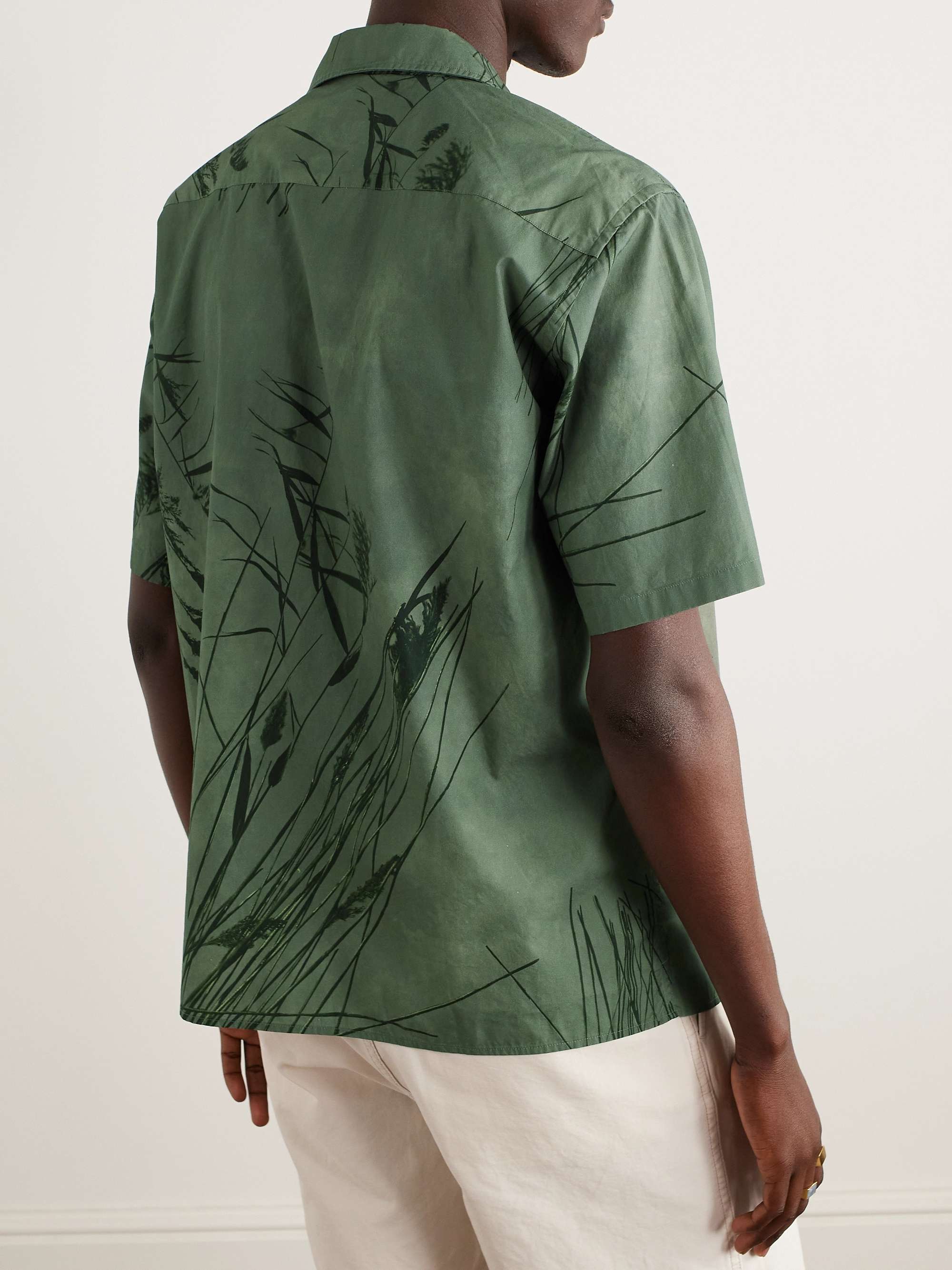 NORSE PROJECTS Carsten Convertible-Collar Printed Cotton-Poplin Shirt ...