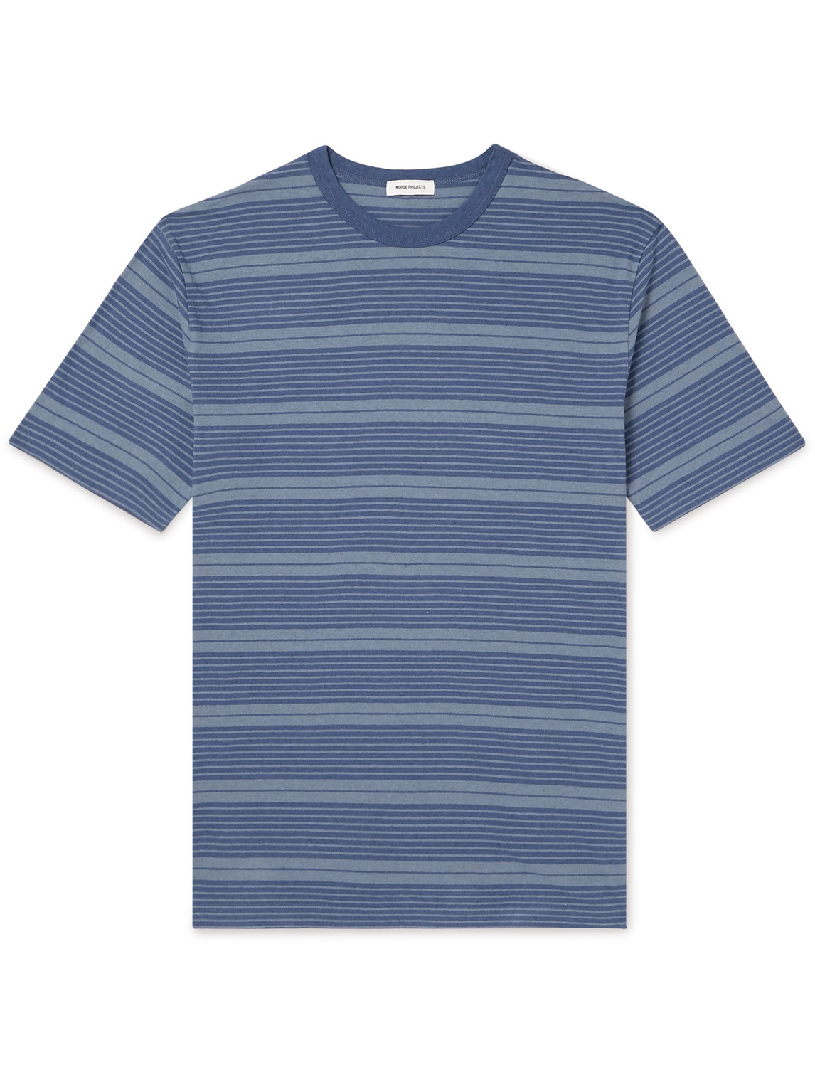 NORSE PROJECTS JOHANNES STRIPED COTTON-BLEND JERSEY T-SHIRT