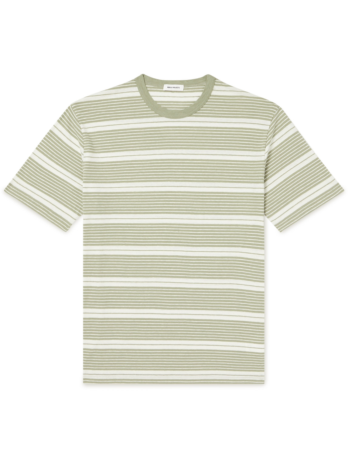 NORSE PROJECTS JOHANNES STRIPED COTTON-BLEND JERSEY T-SHIRT