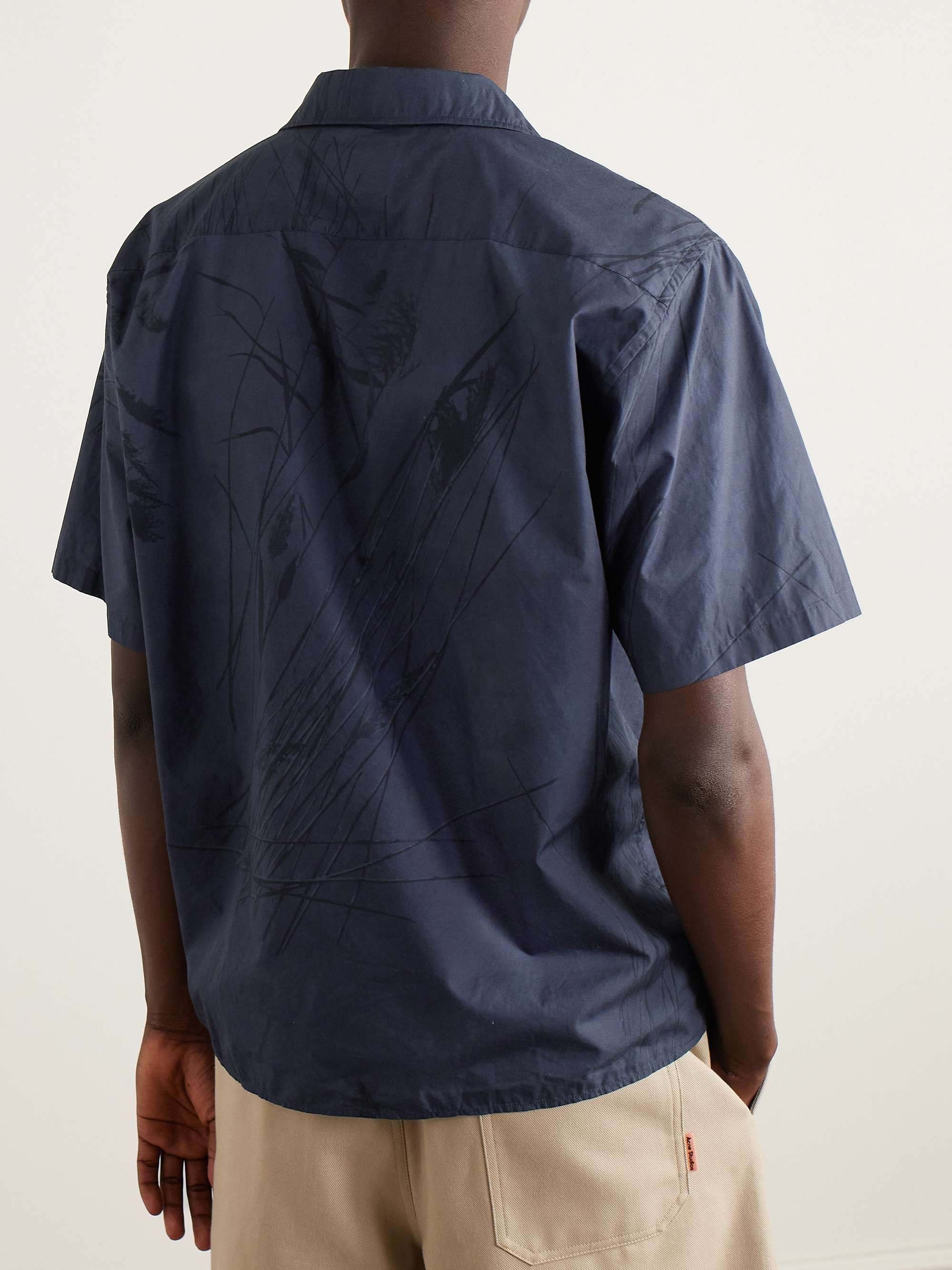 NORSE PROJECTS Carsten Convertible-Collar Printed Cotton-Poplin Shirt ...