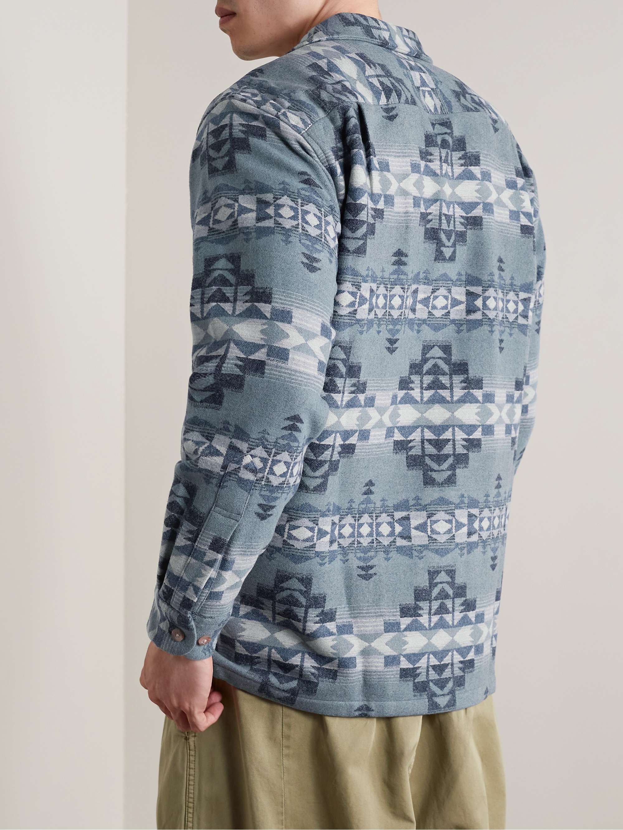 PENDLETON Board Camp-Collar Virgin Wool-Jacquard Shirt