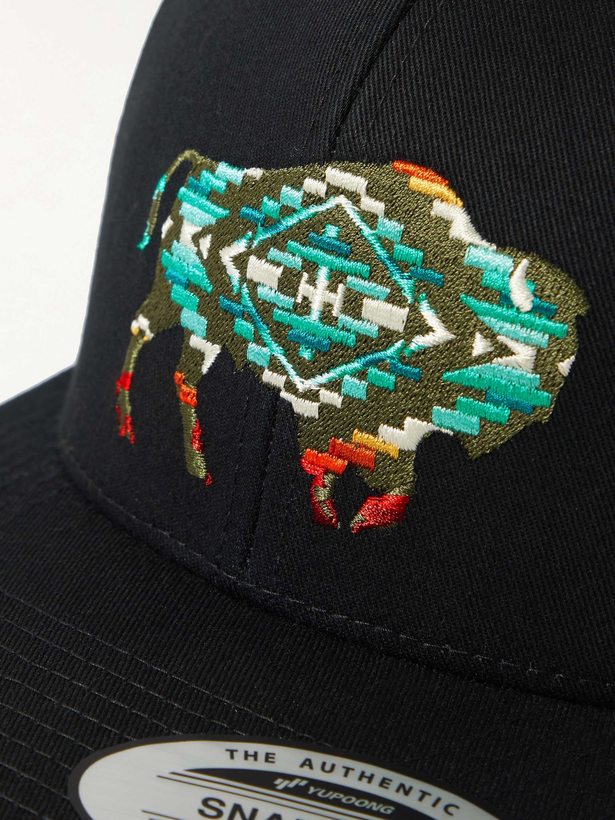 PENDLETON Buffalo Embroidered Cotton-Twill Cap