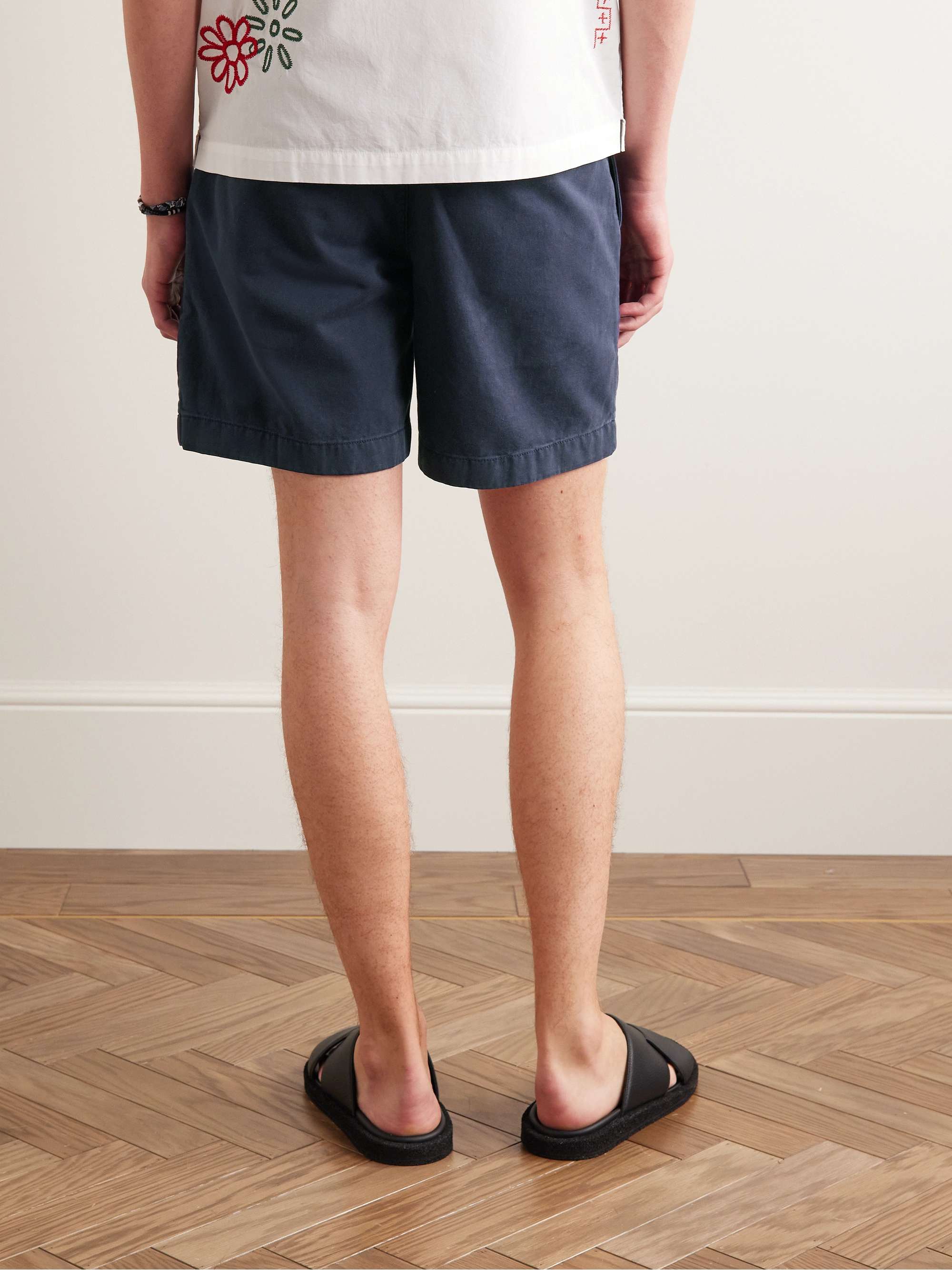 ALEX MILL Shorts a gamba dritta in twill di cotone