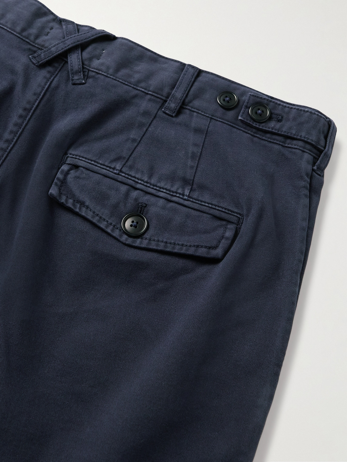 Shop Alex Mill Straight-leg Cotton-twill Shorts In Blue