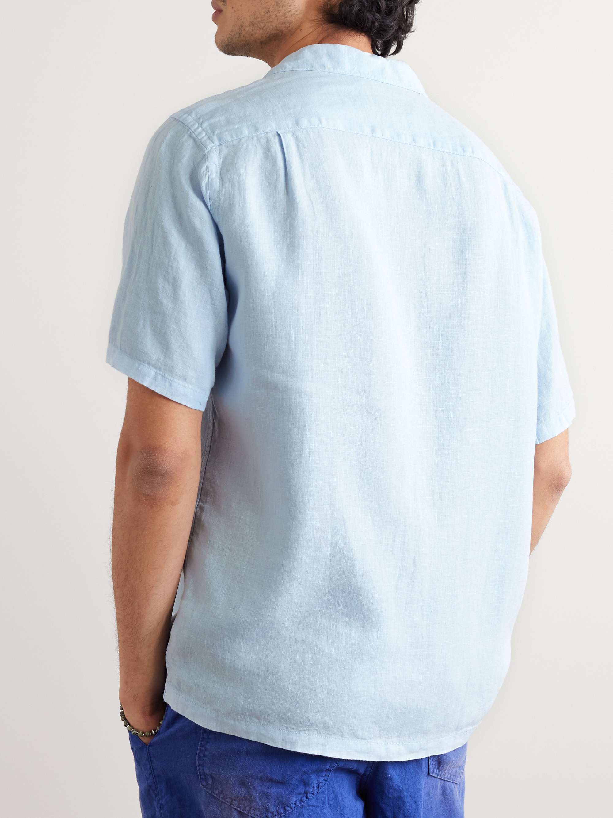 PORTUGUESE FLANNEL Camp-Collar Linen Shirt