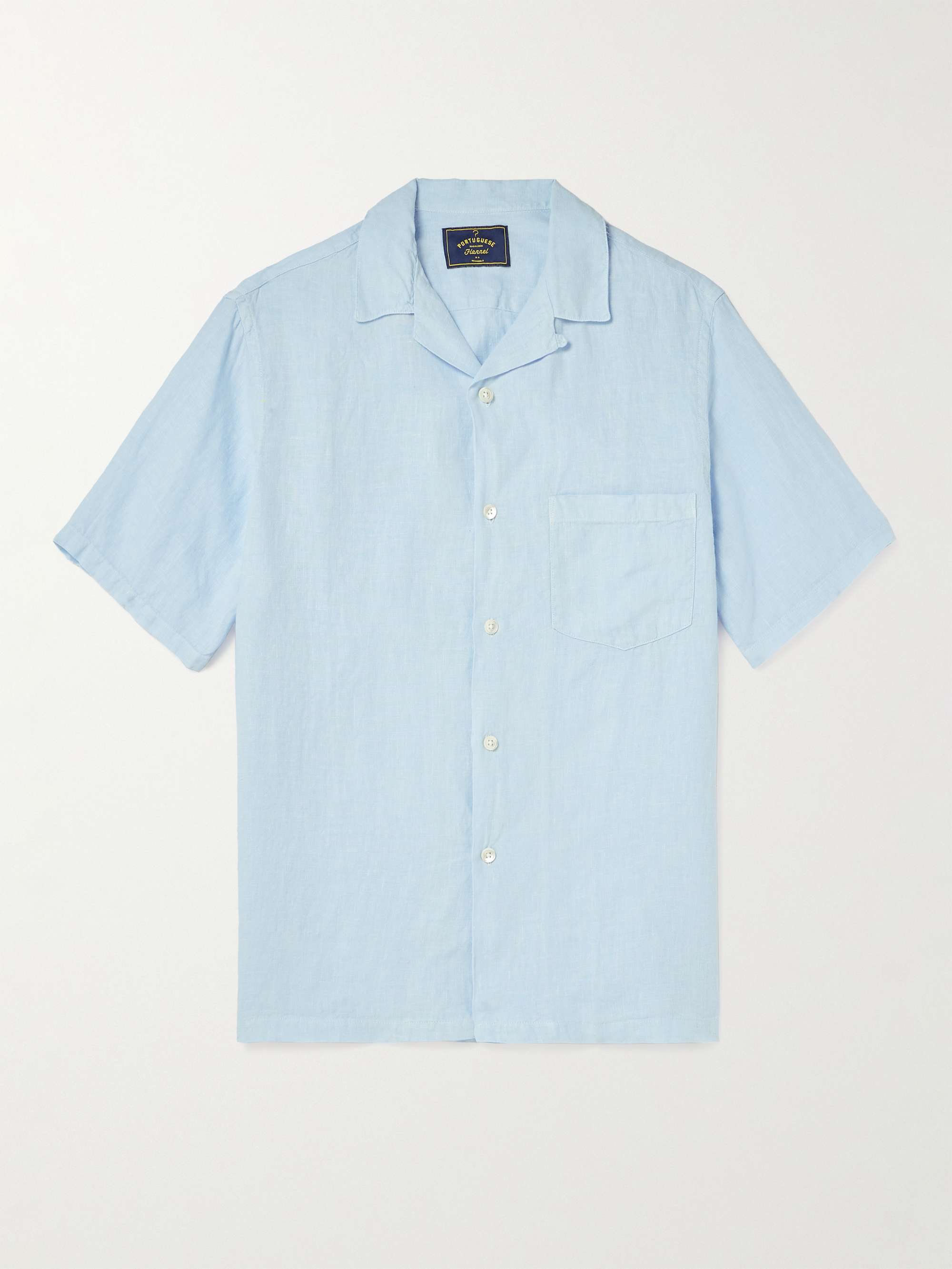 PORTUGUESE FLANNEL Camp-Collar Linen Shirt for Men | MR PORTER