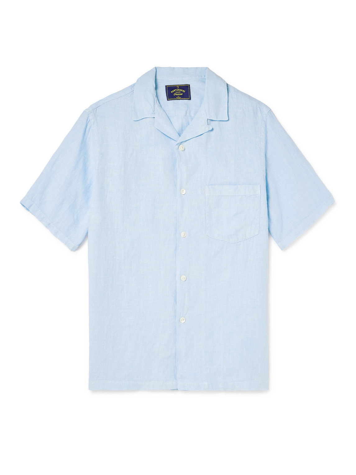 Camp-Collar Linen Shirt