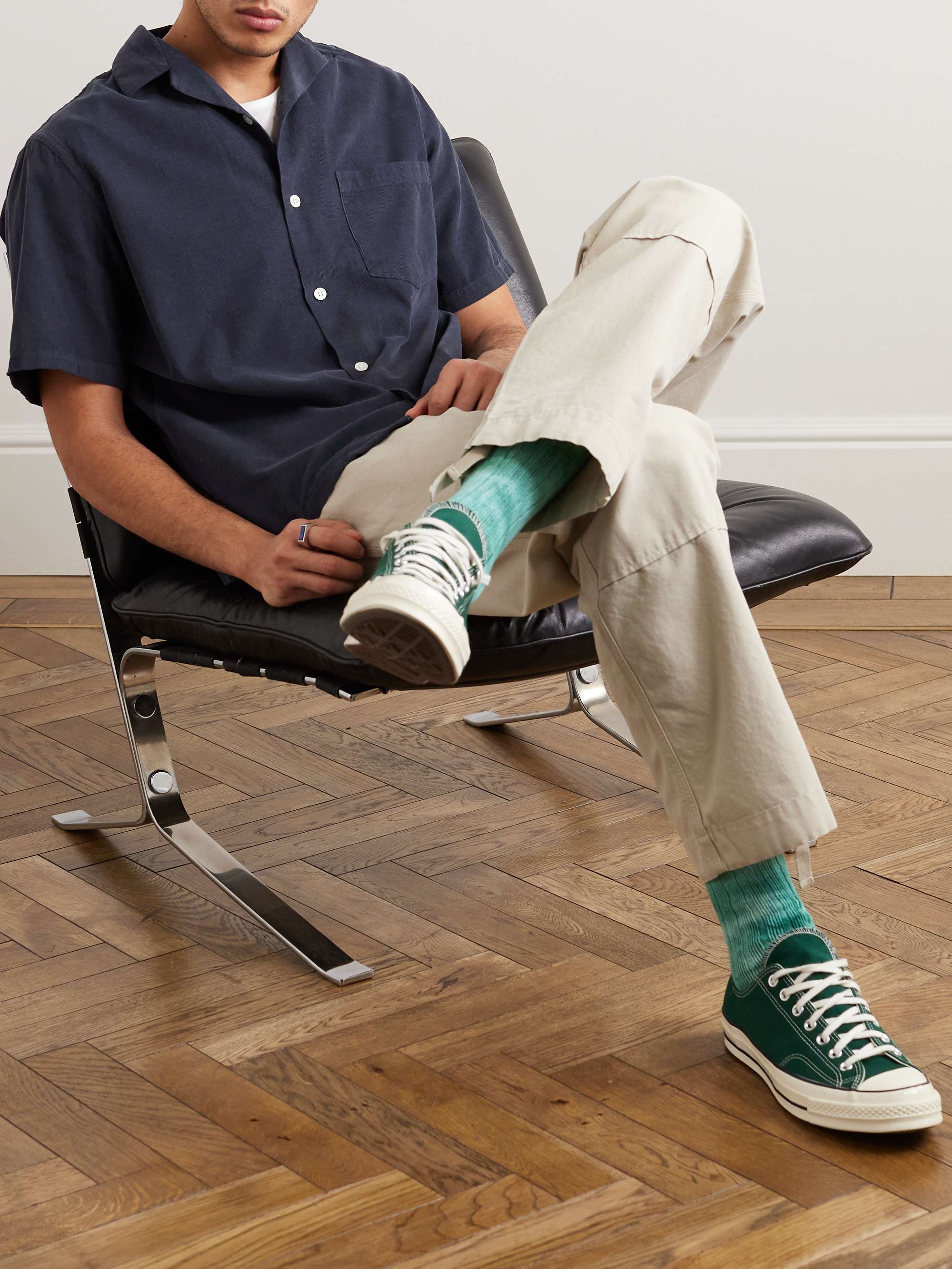 PORTUGUESE FLANNEL Convertible-Collar Cotton-Corduroy Shirt