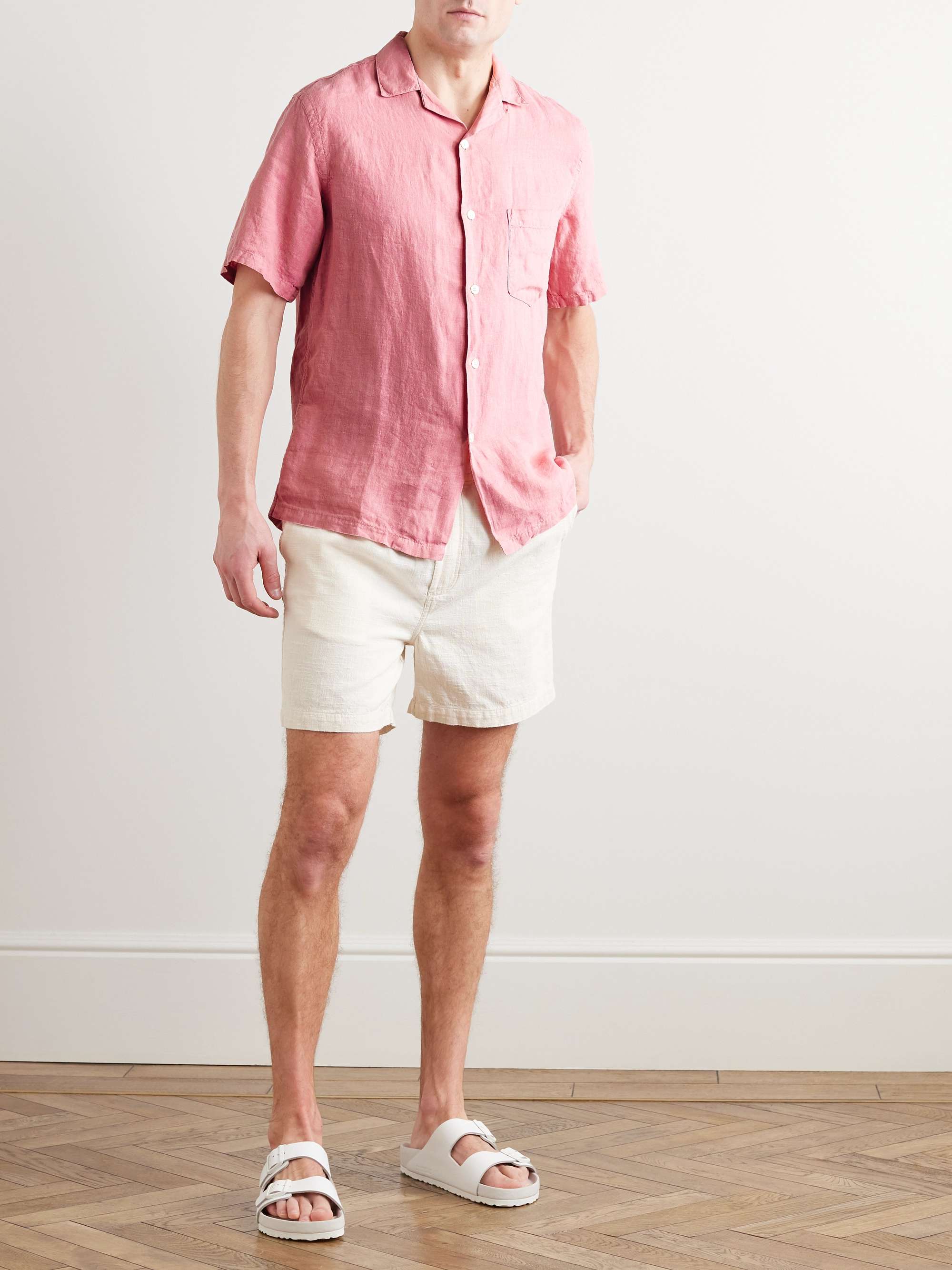 PORTUGUESE FLANNEL Camp-Collar Linen Shirt