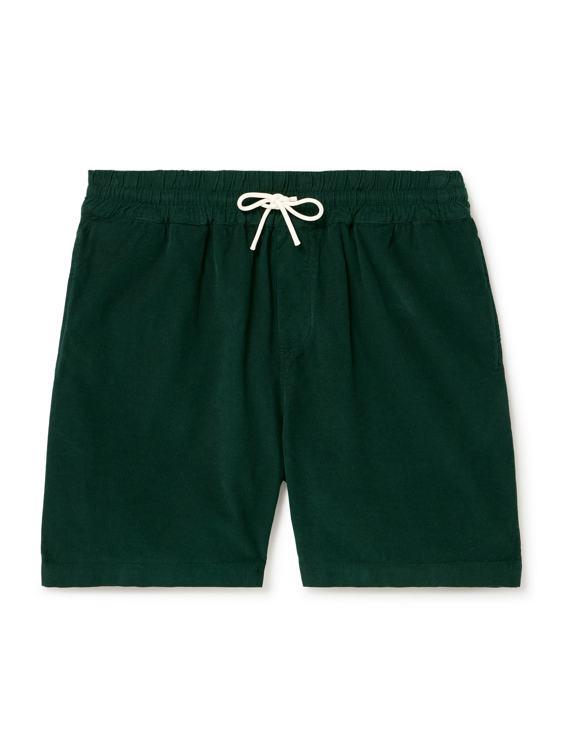 Straight-Leg Cotton-Corduroy Drawstring Shorts