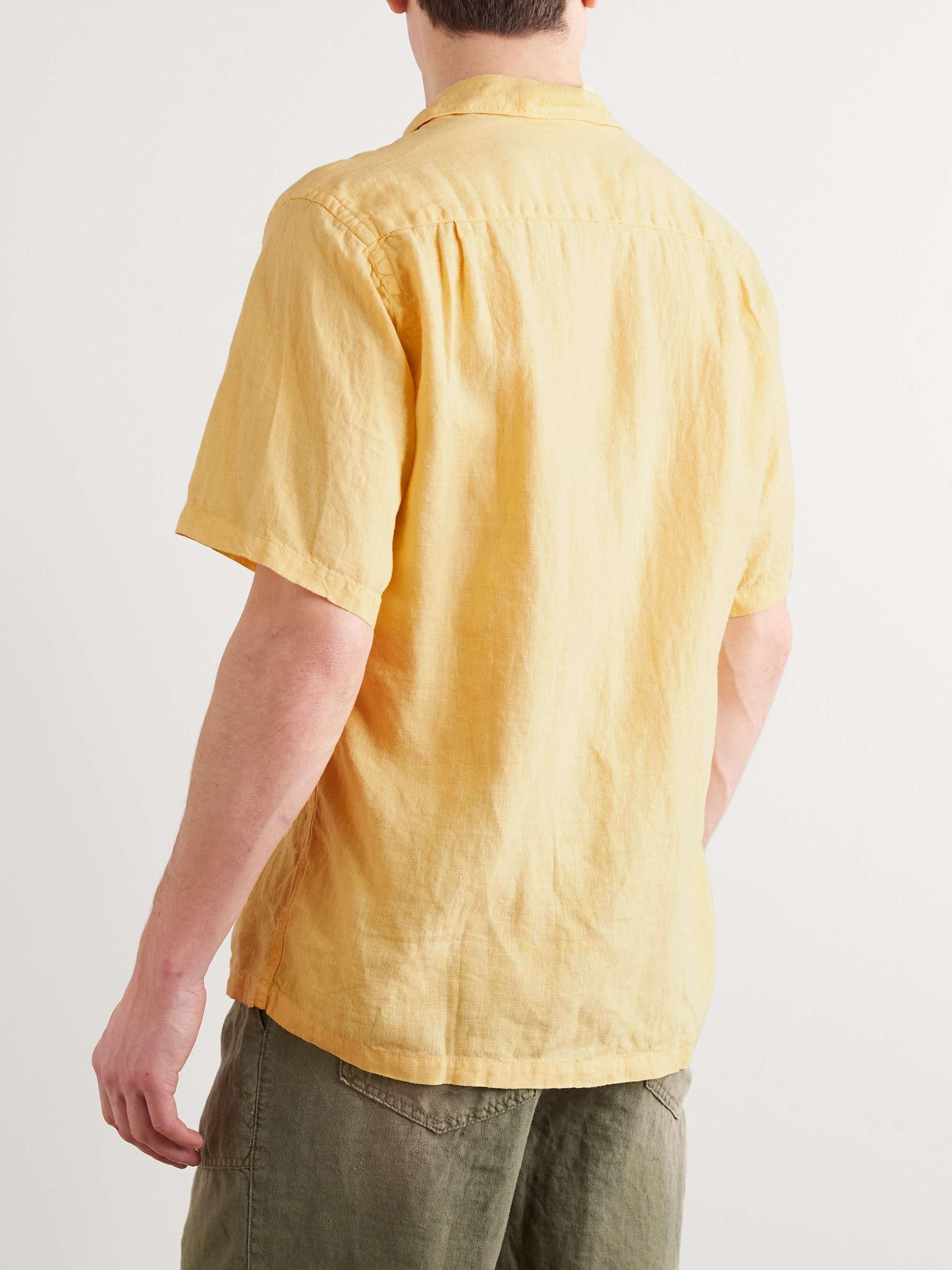 PORTUGUESE FLANNEL Camp-Collar Linen Shirt
