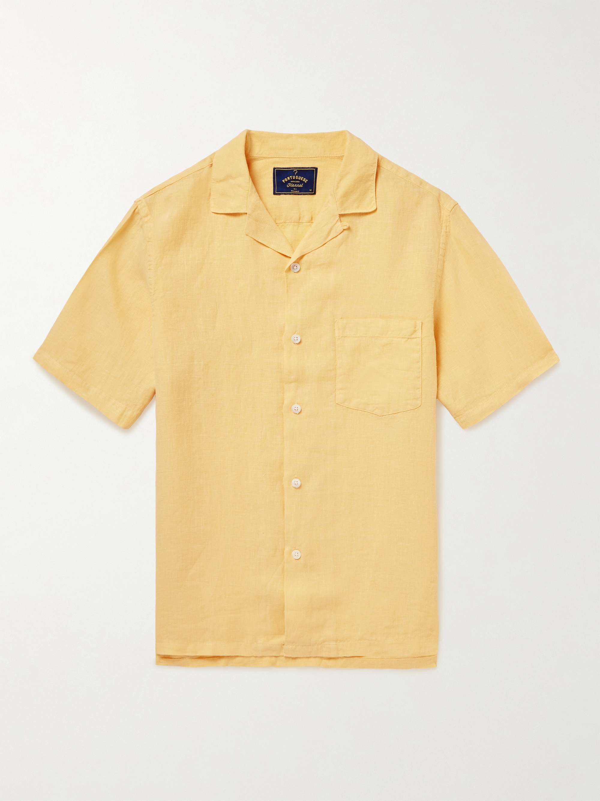 PORTUGUESE FLANNEL Camp-Collar Linen Shirt
