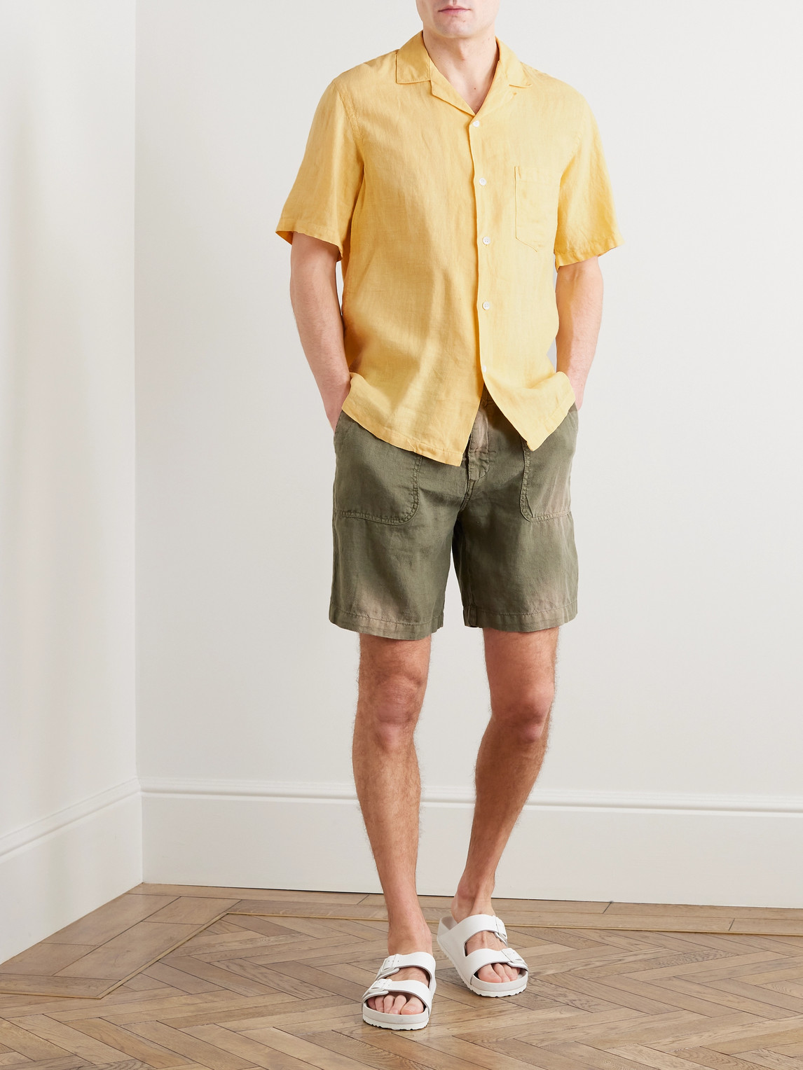Camp-Collar Linen Shirt — 2