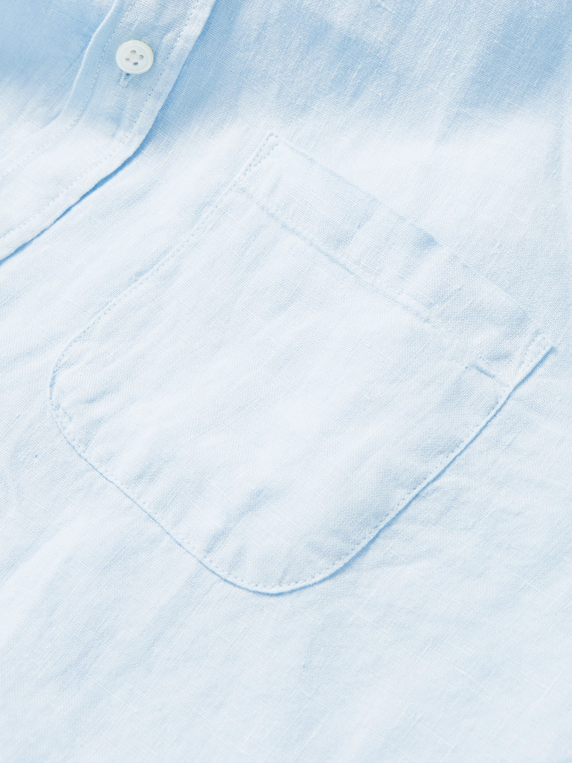 Shop Portuguese Flannel Linen Shirt In Blue