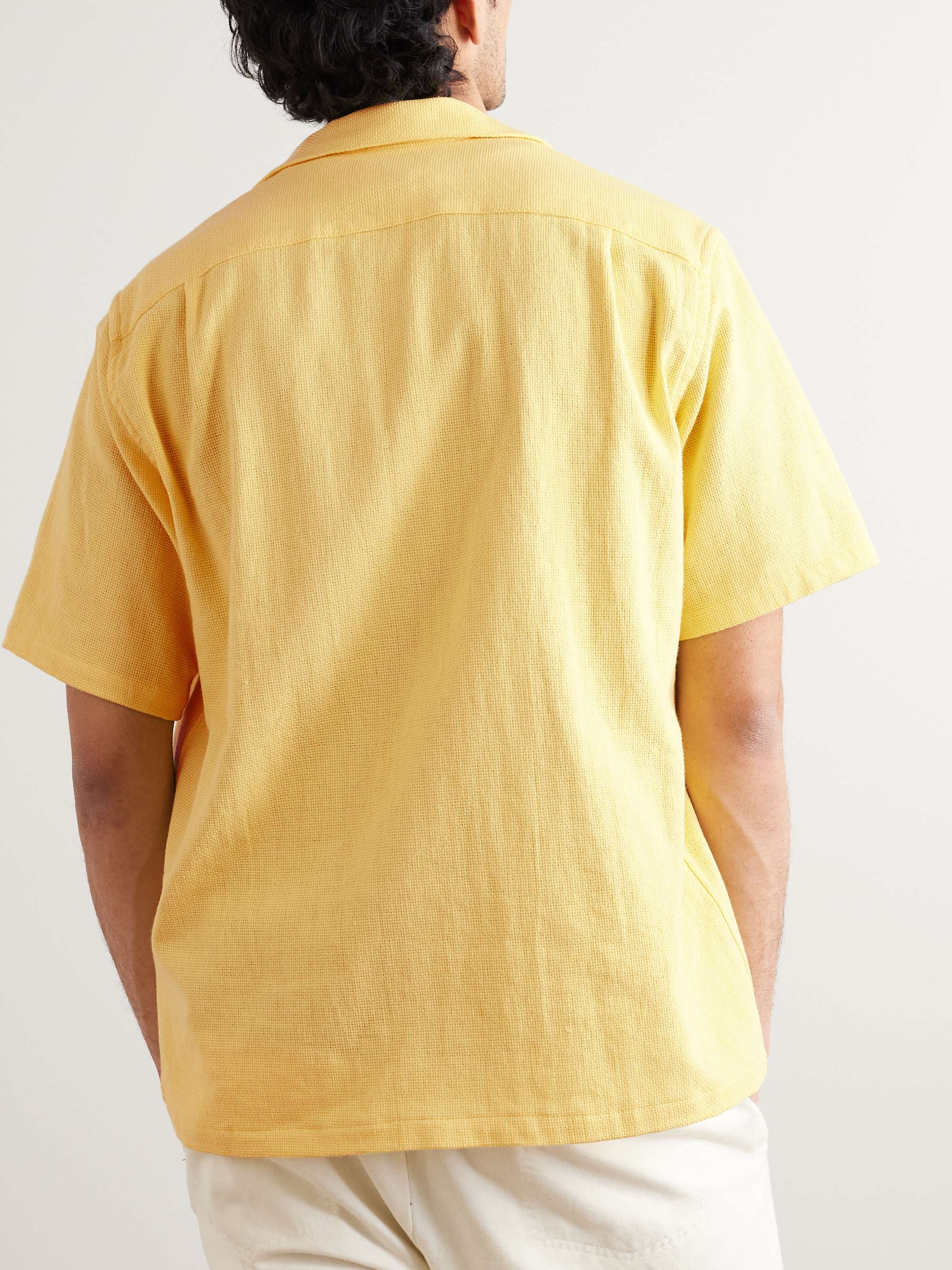 PORTUGUESE FLANNEL Convertible-Collar Cotton-Piqué Shirt