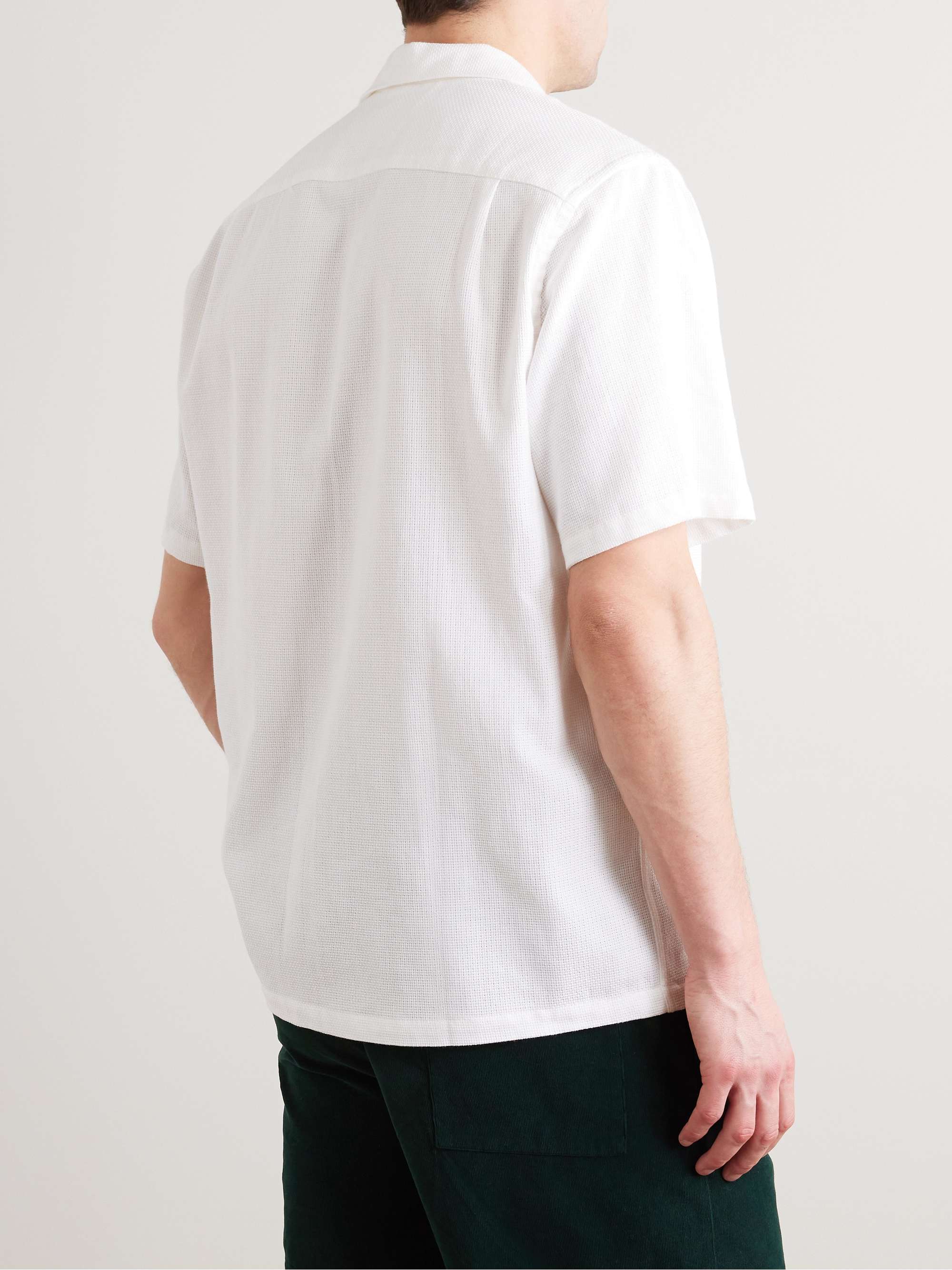 PORTUGUESE FLANNEL Convertible-Collar Cotton-Piqué Shirt