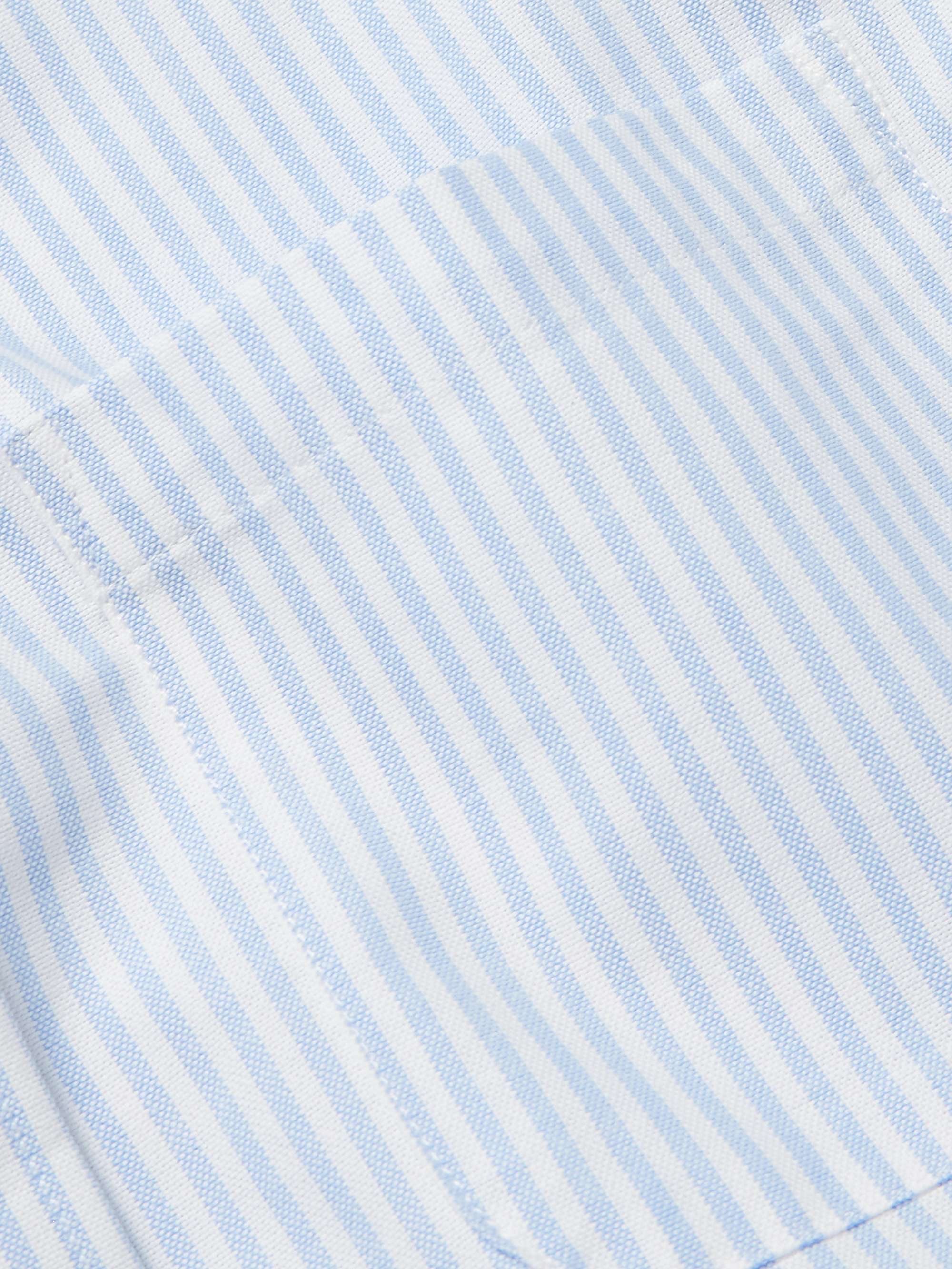 PORTUGUESE FLANNEL Belavista Button-Down Collar Striped Cotton Oxford Shirt