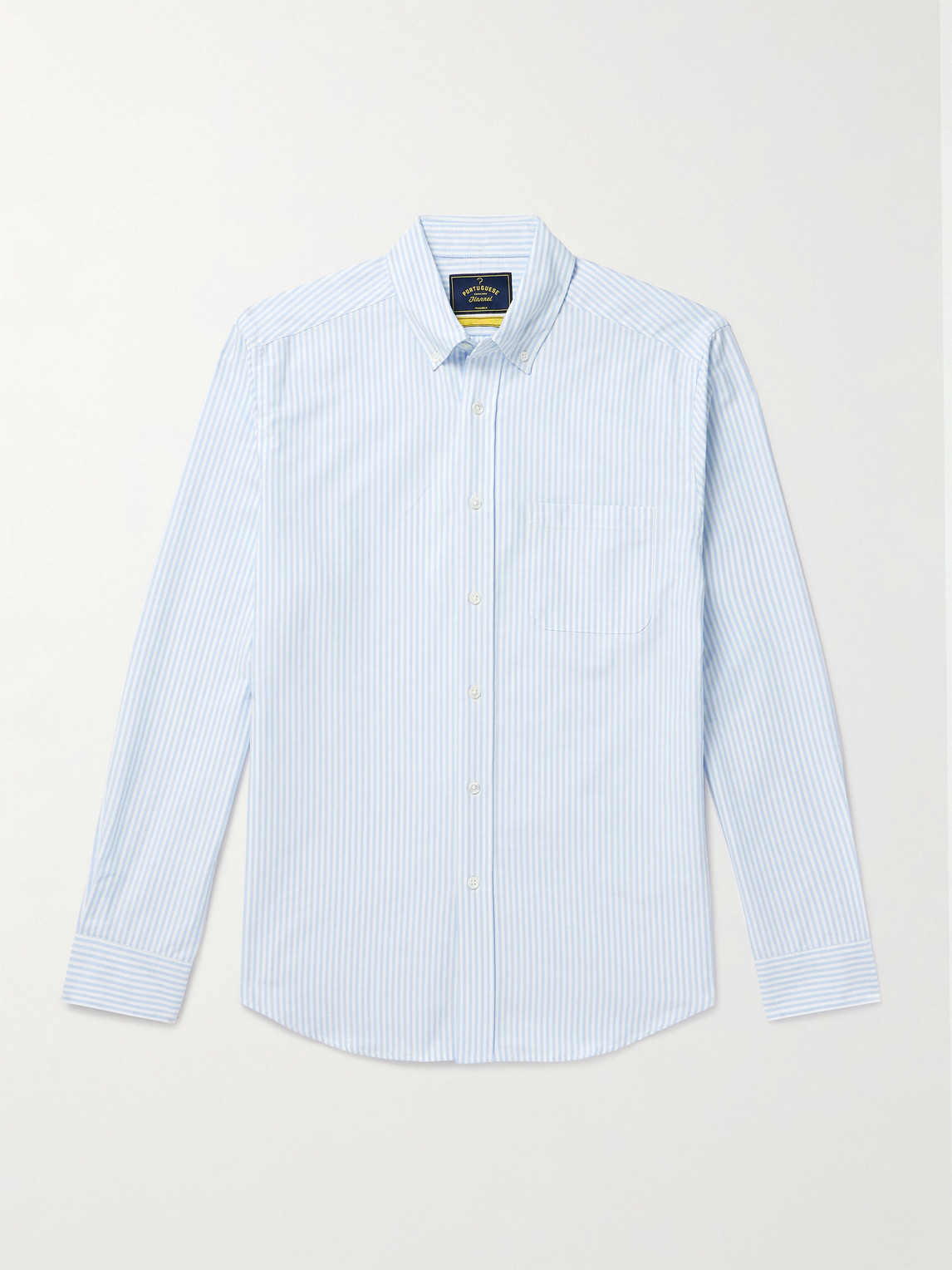Portuguese Flannel Belavista Button-Down Collar Striped Cotton Oxford Shirt - Men