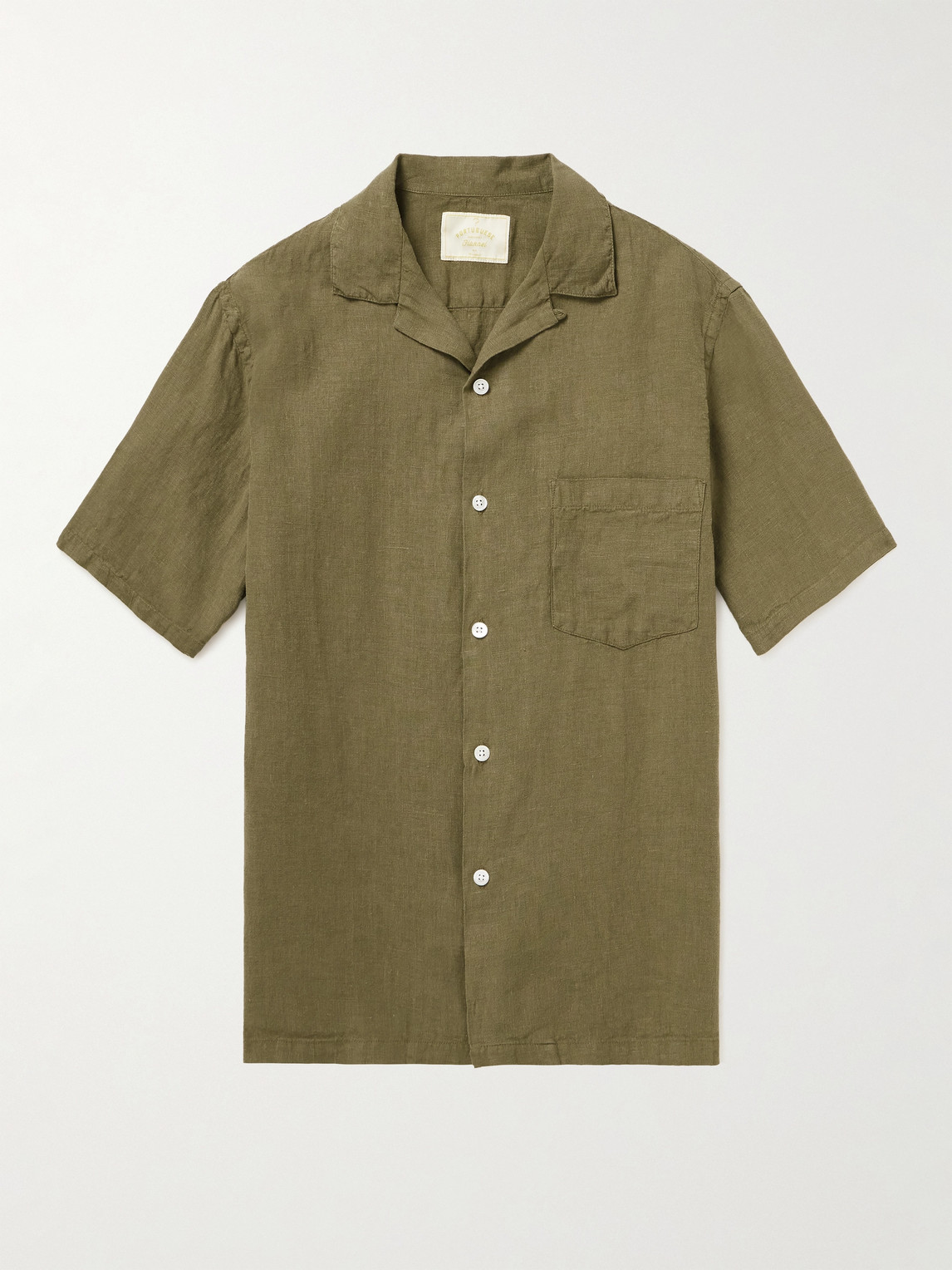 Portuguese Flannel Camp-Collar Linen Shirt - Men