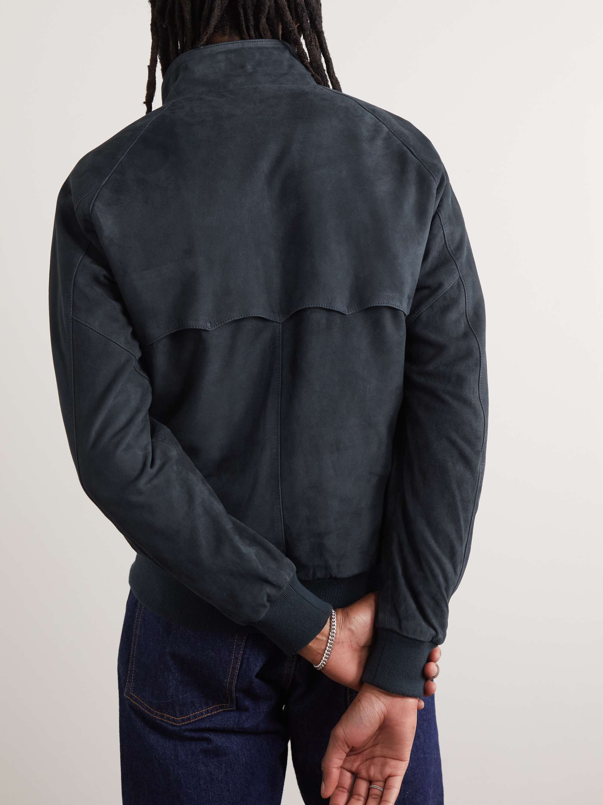 BARACUTA G9 Slim-Fit Suede Harrington Jacket for Men | MR PORTER
