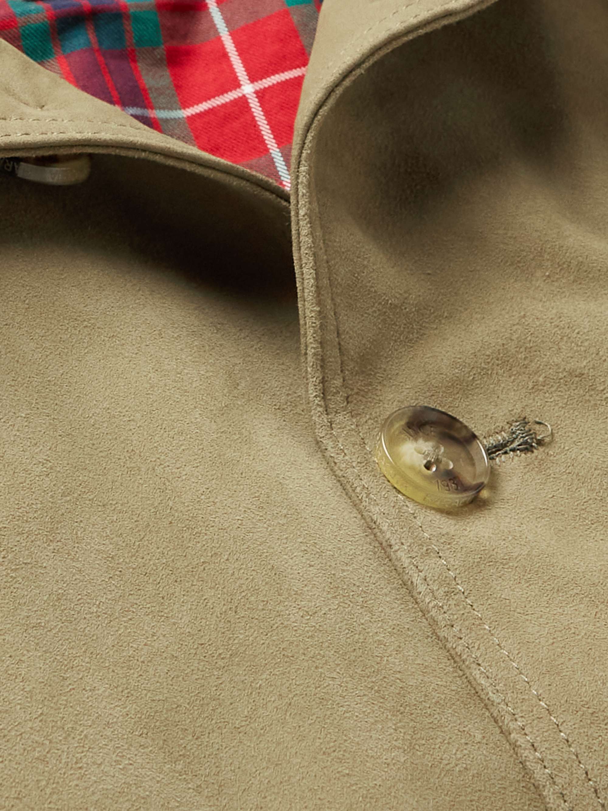 BARACUTA Slim-Fit Suede Harrington Jacket