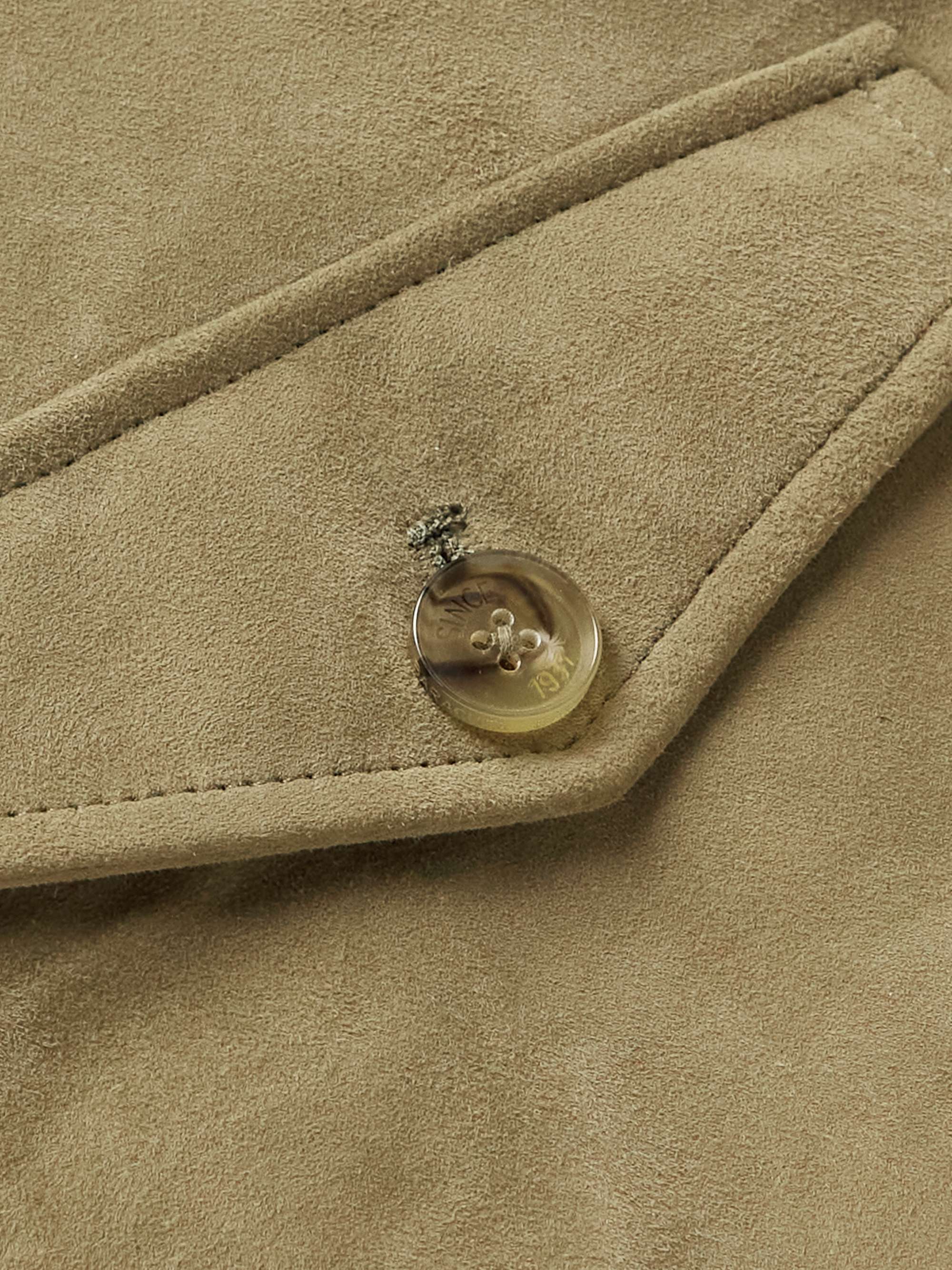 BARACUTA Slim-Fit Suede Harrington Jacket