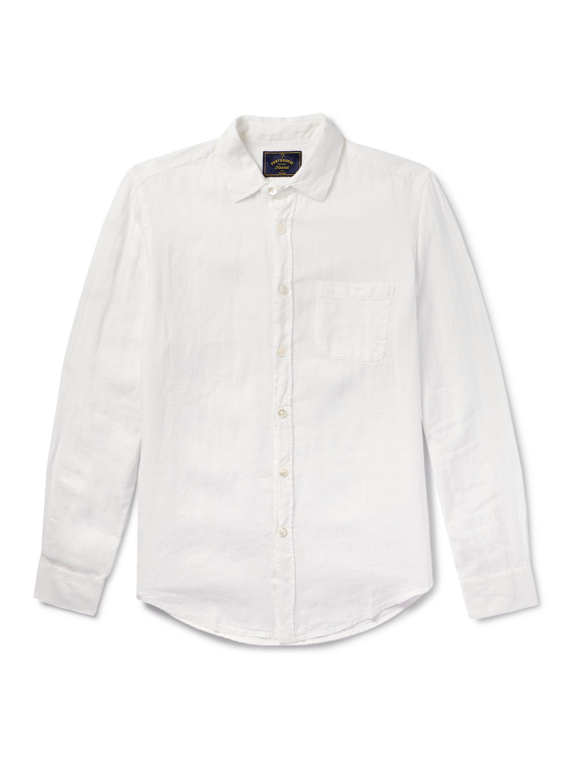 Portuguese Flannel Linen Shirt In White