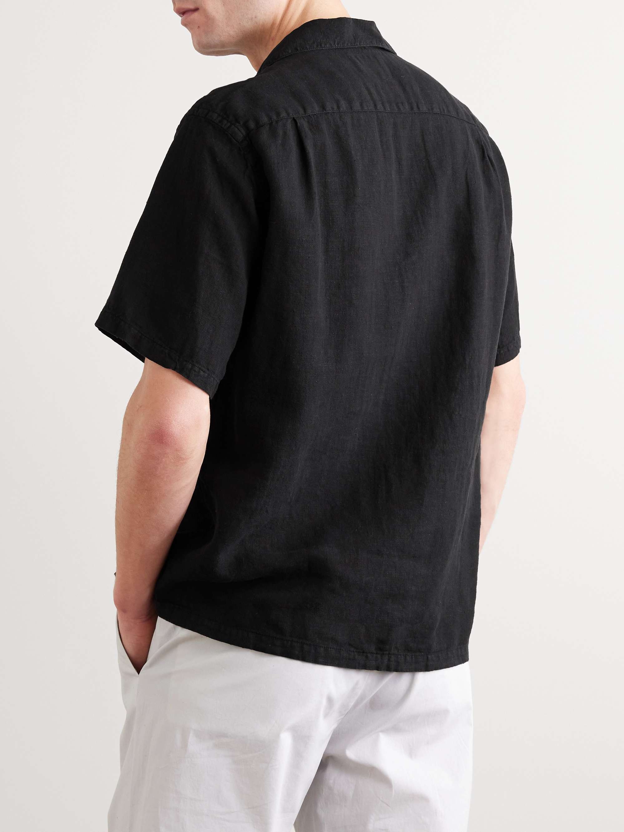 PORTUGUESE FLANNEL Camp-Collar Linen Shirt