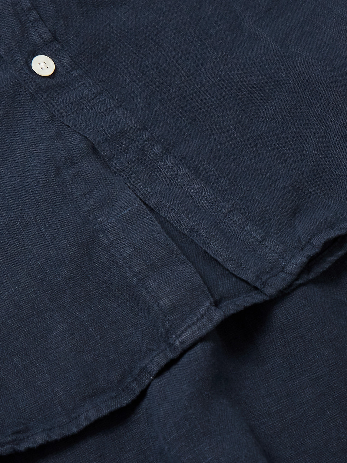 Shop Portuguese Flannel Linen Shirt In Blue