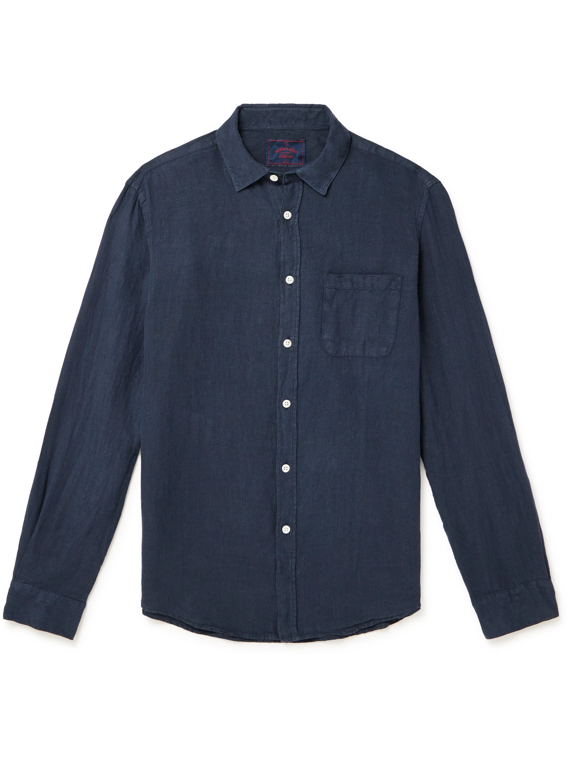 Portuguese Flannel Teca Navy Shirt In Blue