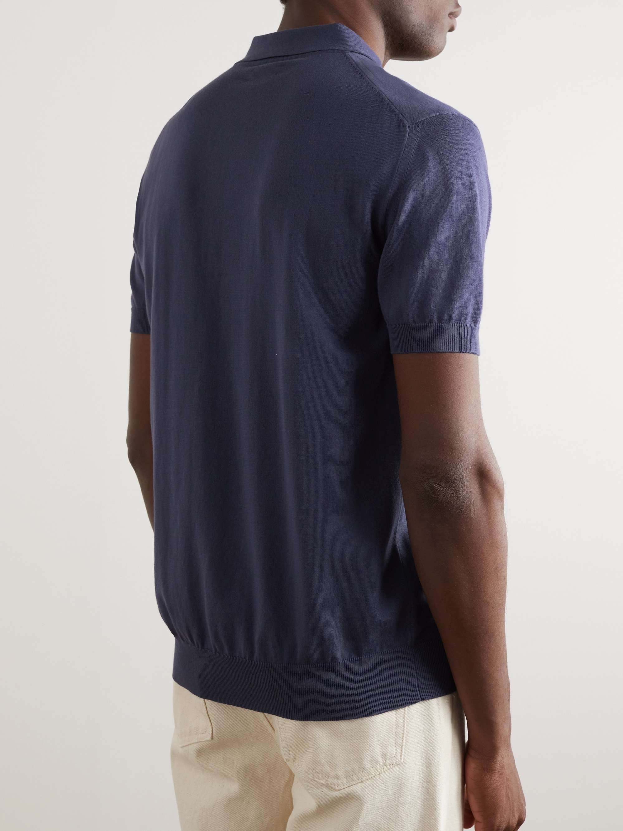 BARACUTA Slim-Fit Cotton-Jersey Polo Shirt