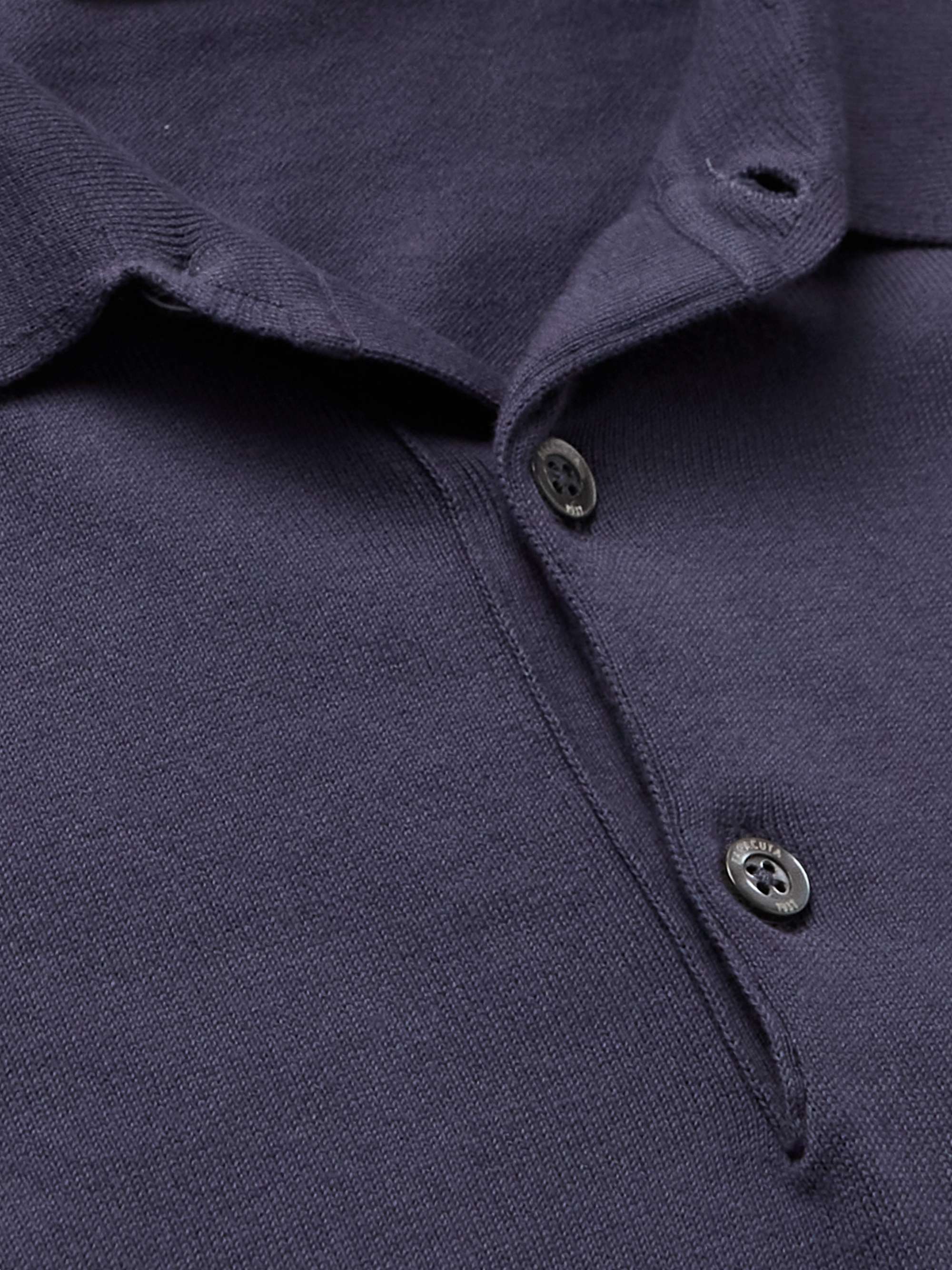 BARACUTA Slim-Fit Cotton-Jersey Polo Shirt