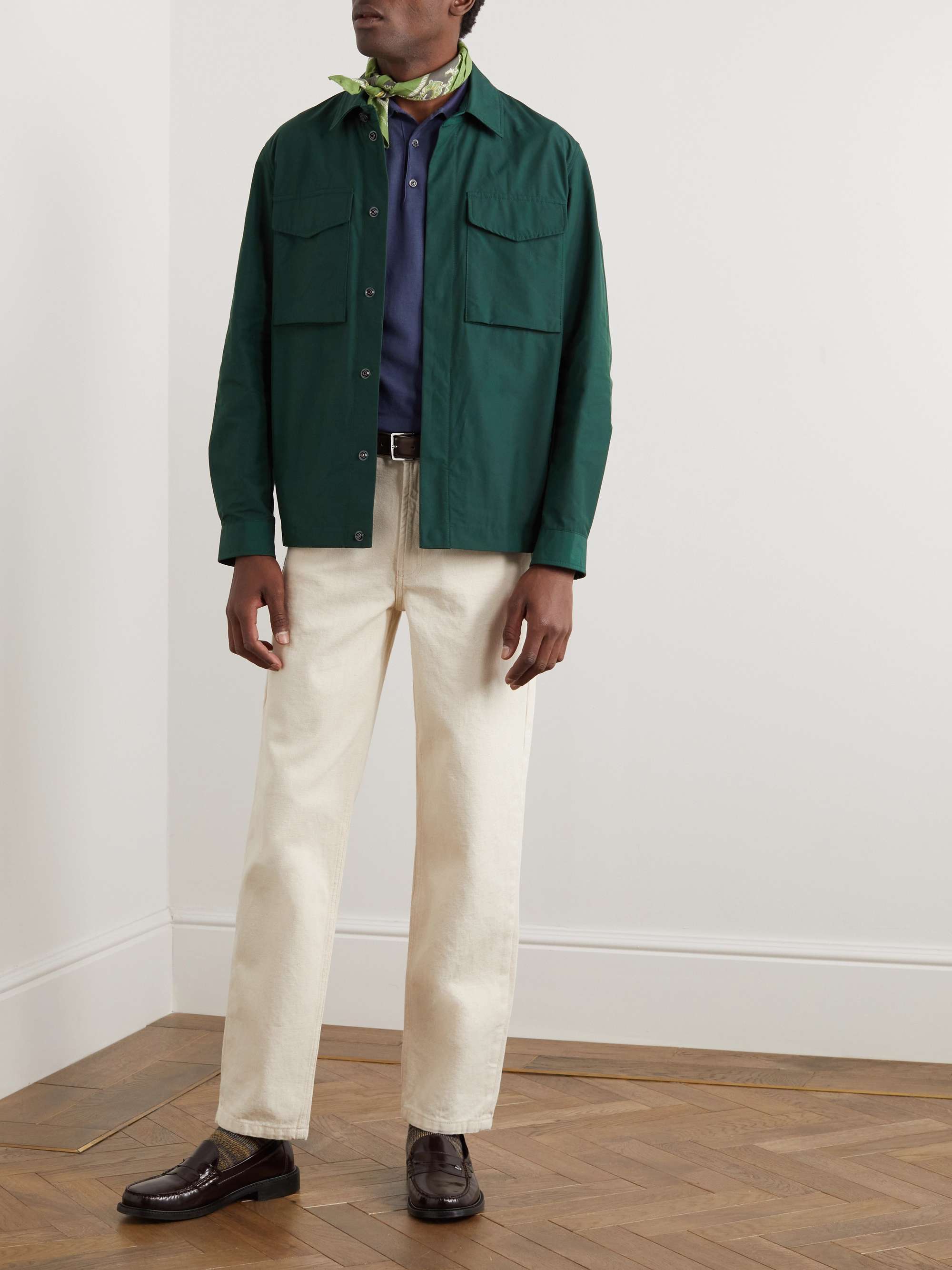BARACUTA Slim-Fit Cotton-Jersey Polo Shirt