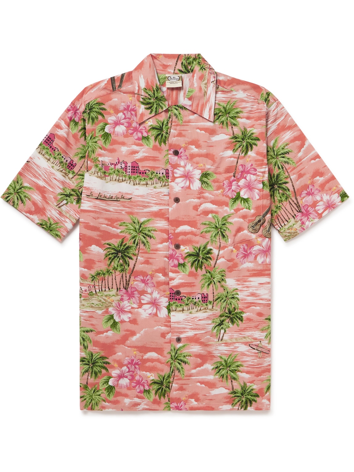 Waikiki Convertible-Collar Printed Cotton Shirt