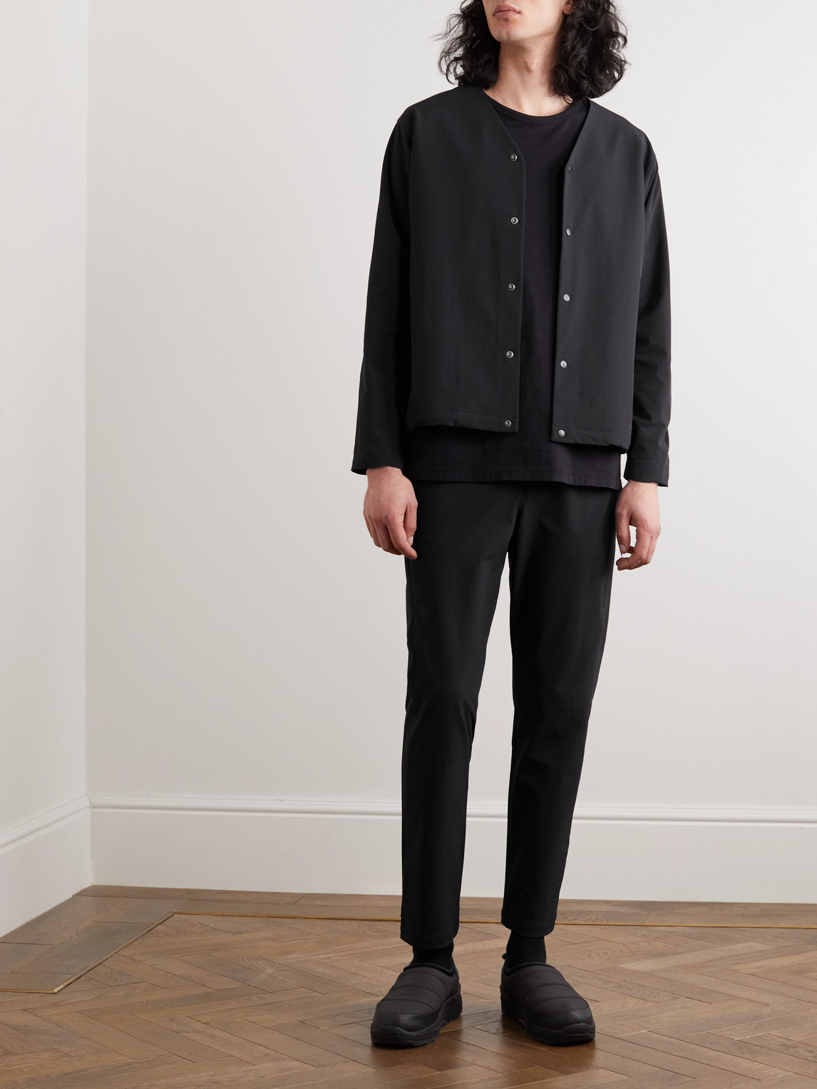 SNOW PEAK STRETCH-JERSEY CARDIGAN