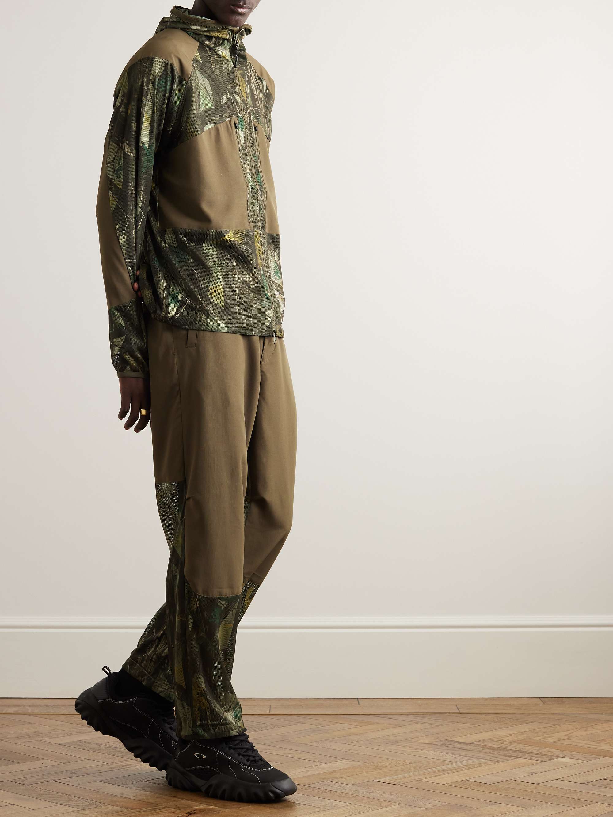 Printed Insect Shield Shell and Mesh Track Pants