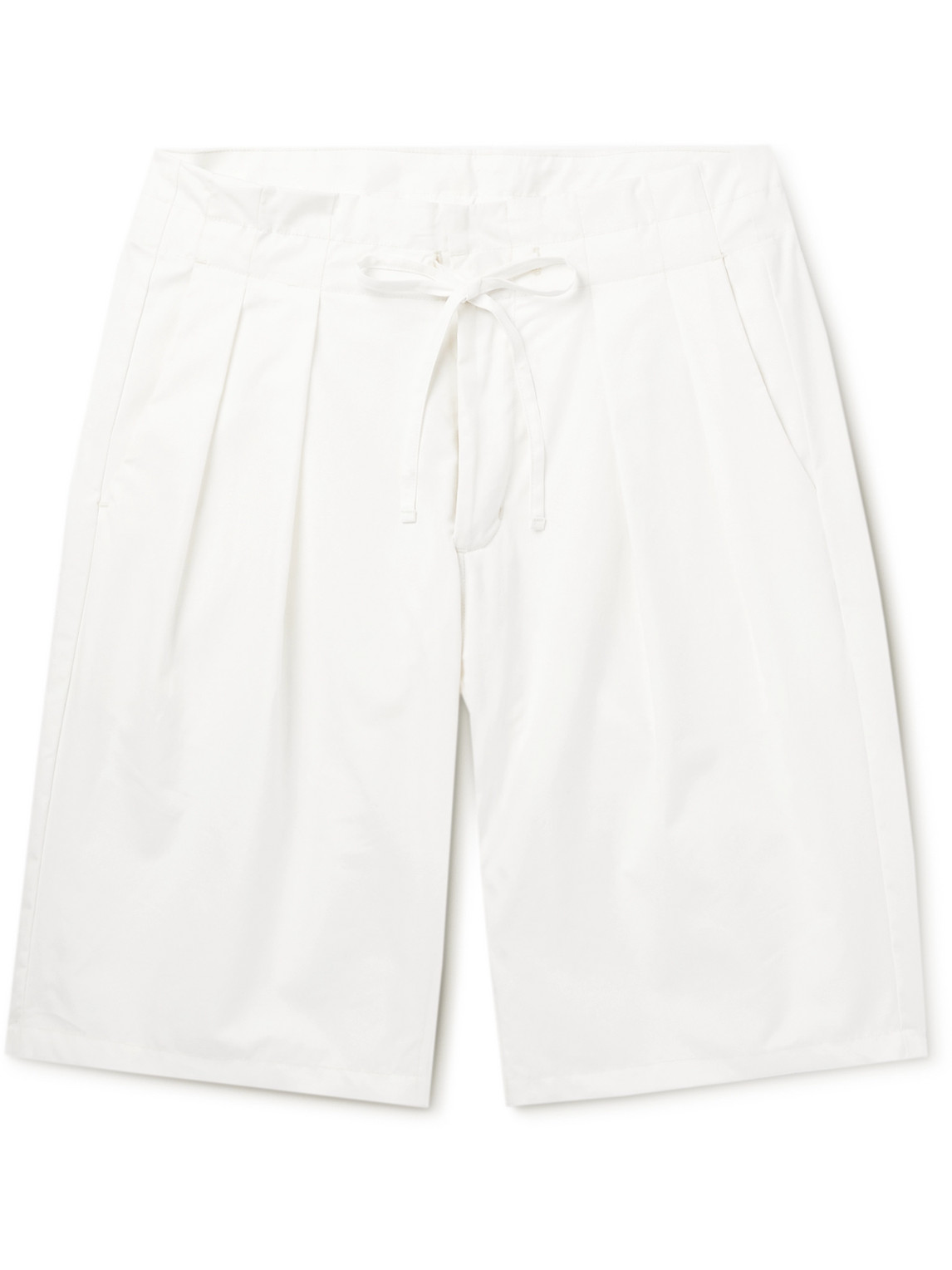 Monitaly Straight-leg Cotton Shorts In White