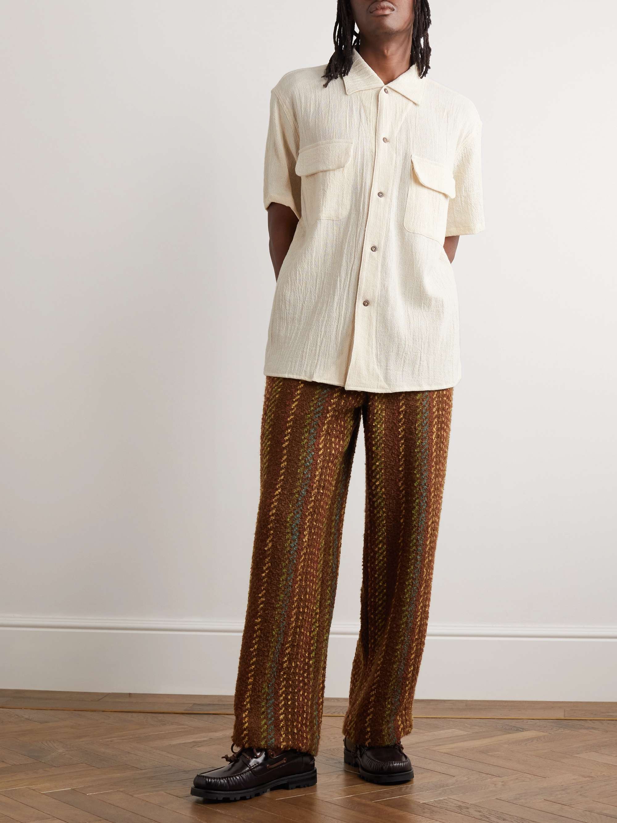 MONITALY Milano Textured-Cotton Shirt