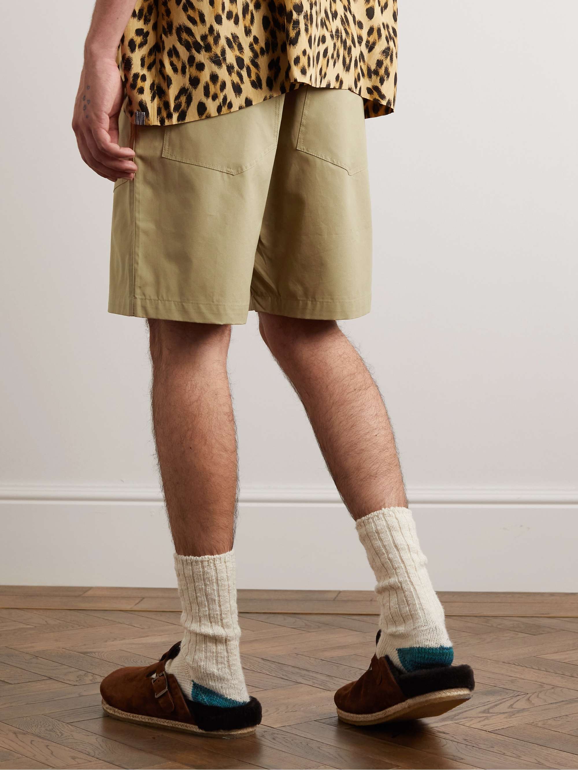 MONITALY Fatigue Straight-Leg Cotton-Twill Shorts