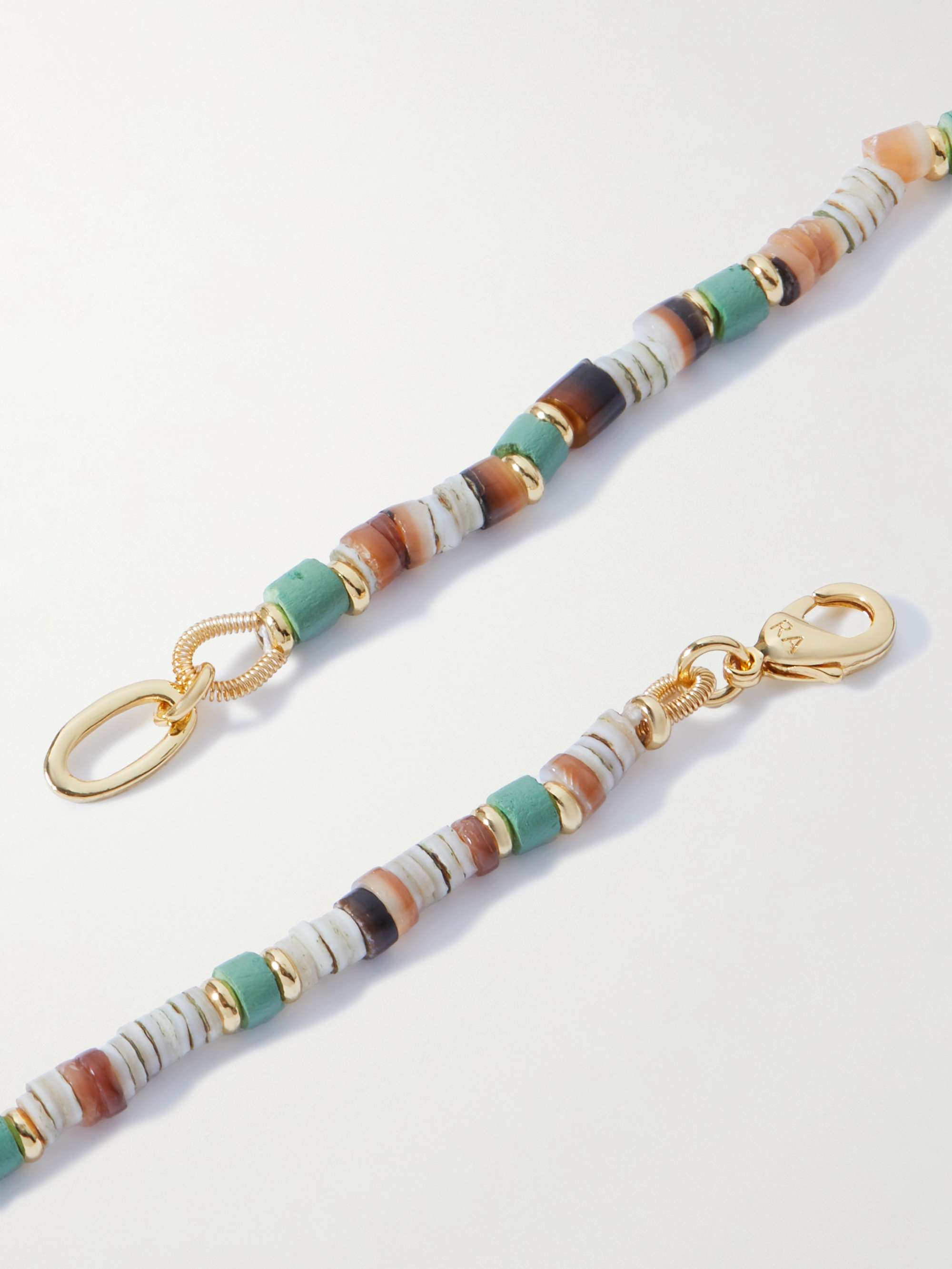 ROXANNE ASSOULIN Shell, Enamel and Gold-Tone Beaded Necklace