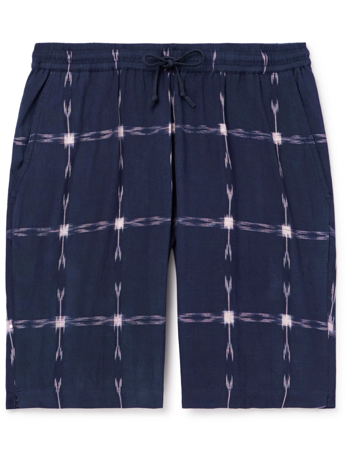 Universal Works Lumber Shorts Indian Ikat Indigo P28018 In Blue