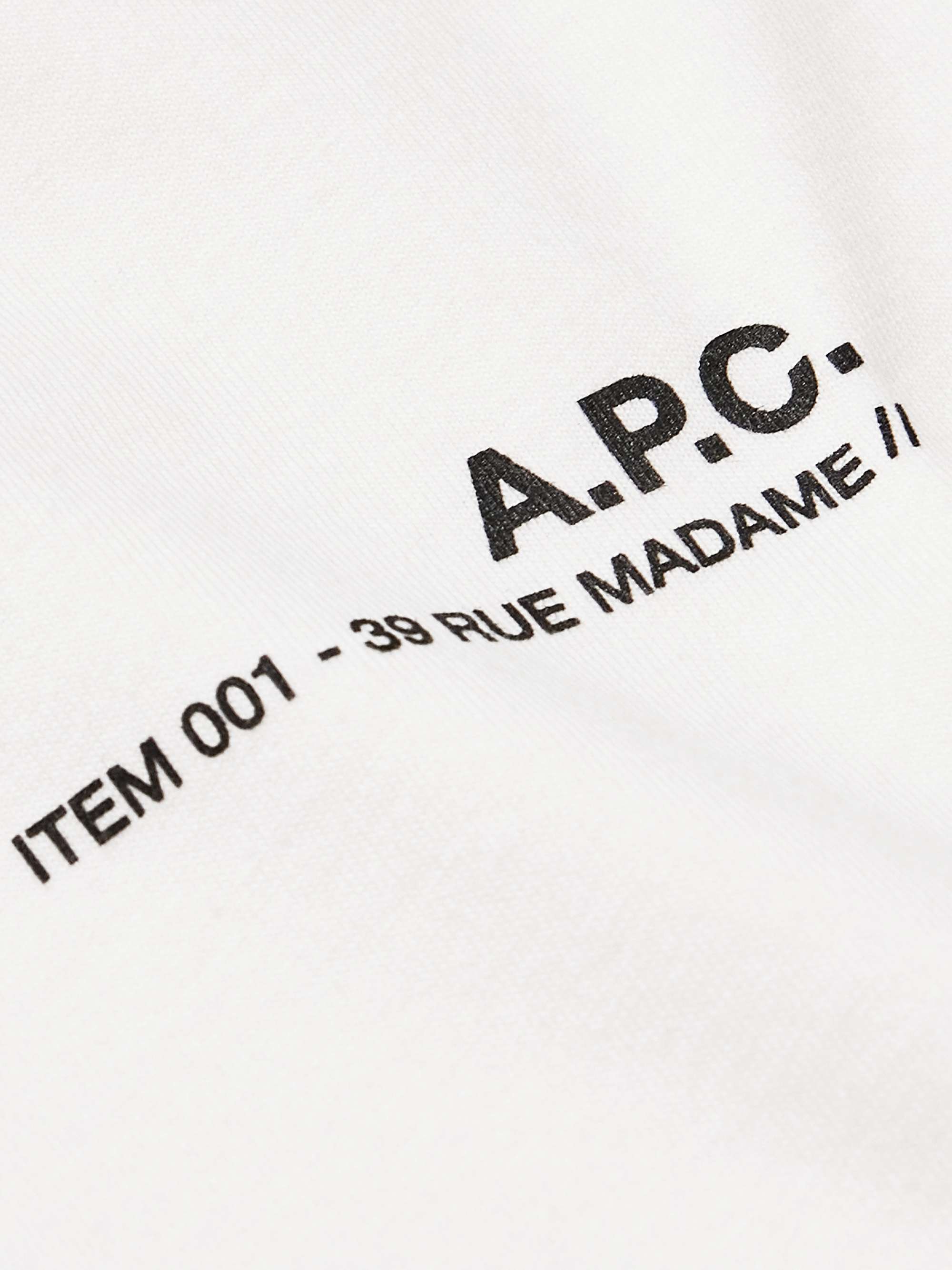 A.P.C. 아이템 로고 프린트 코튼 저지 티셔츠