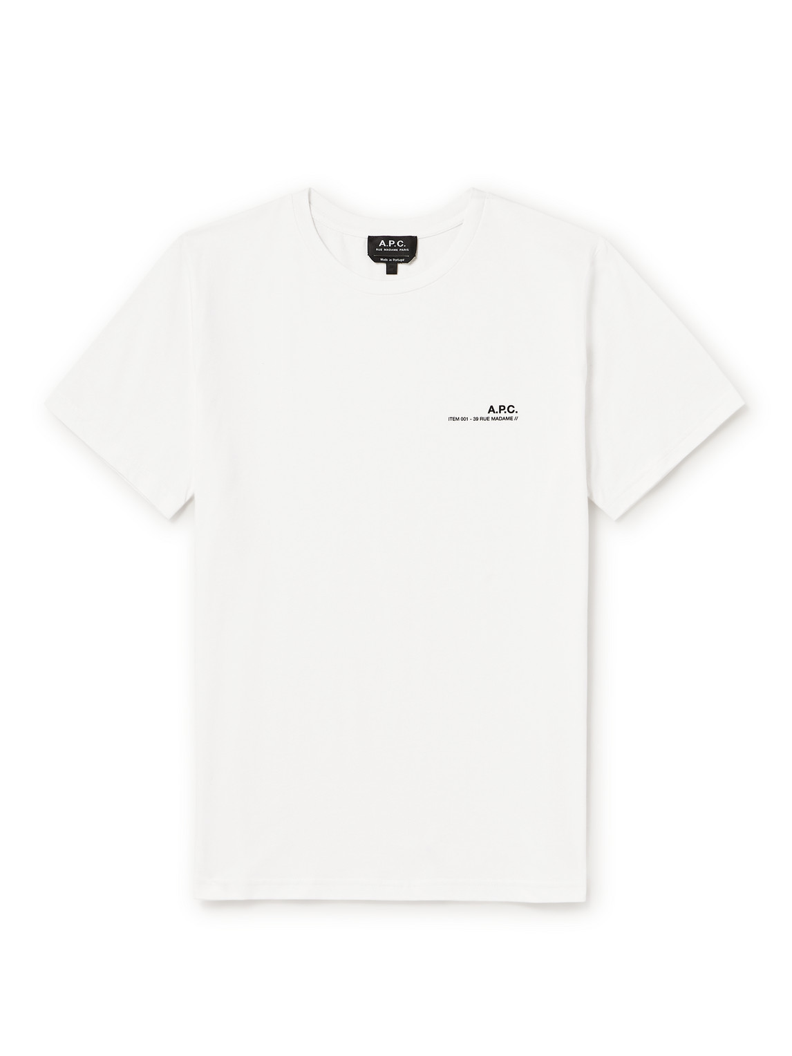 Apc Logo-print Cotton-jersey T-shirt In White